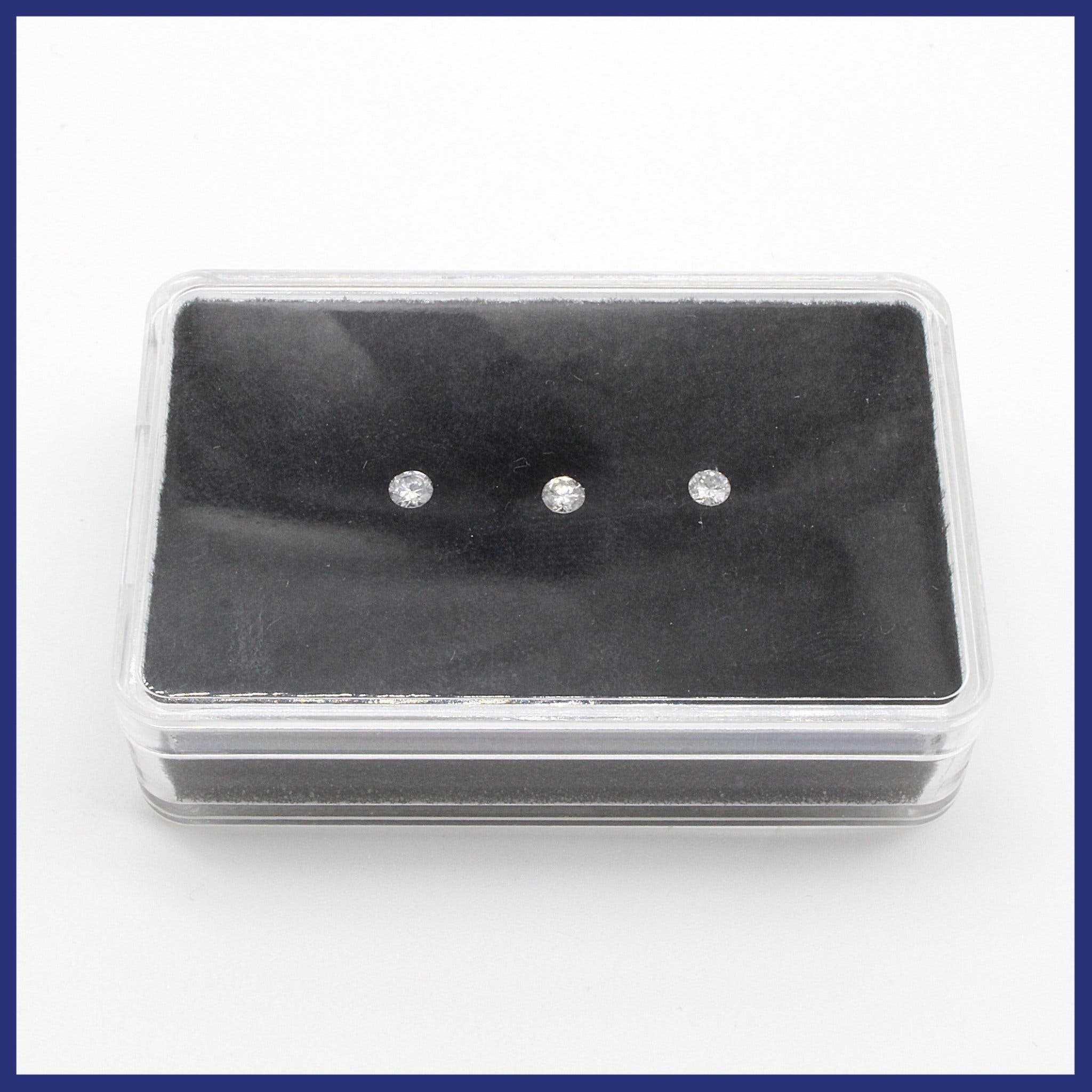 Lösa diamanter, 3 stycken, 0,33ctv, briljantslipning, TW/VS, 2,8-2,95mm