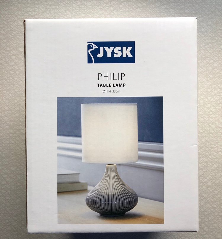 JYSK PHILIP bordslampa / table lamp, oanvänd (370163305) ᐈ Köp på Tradera