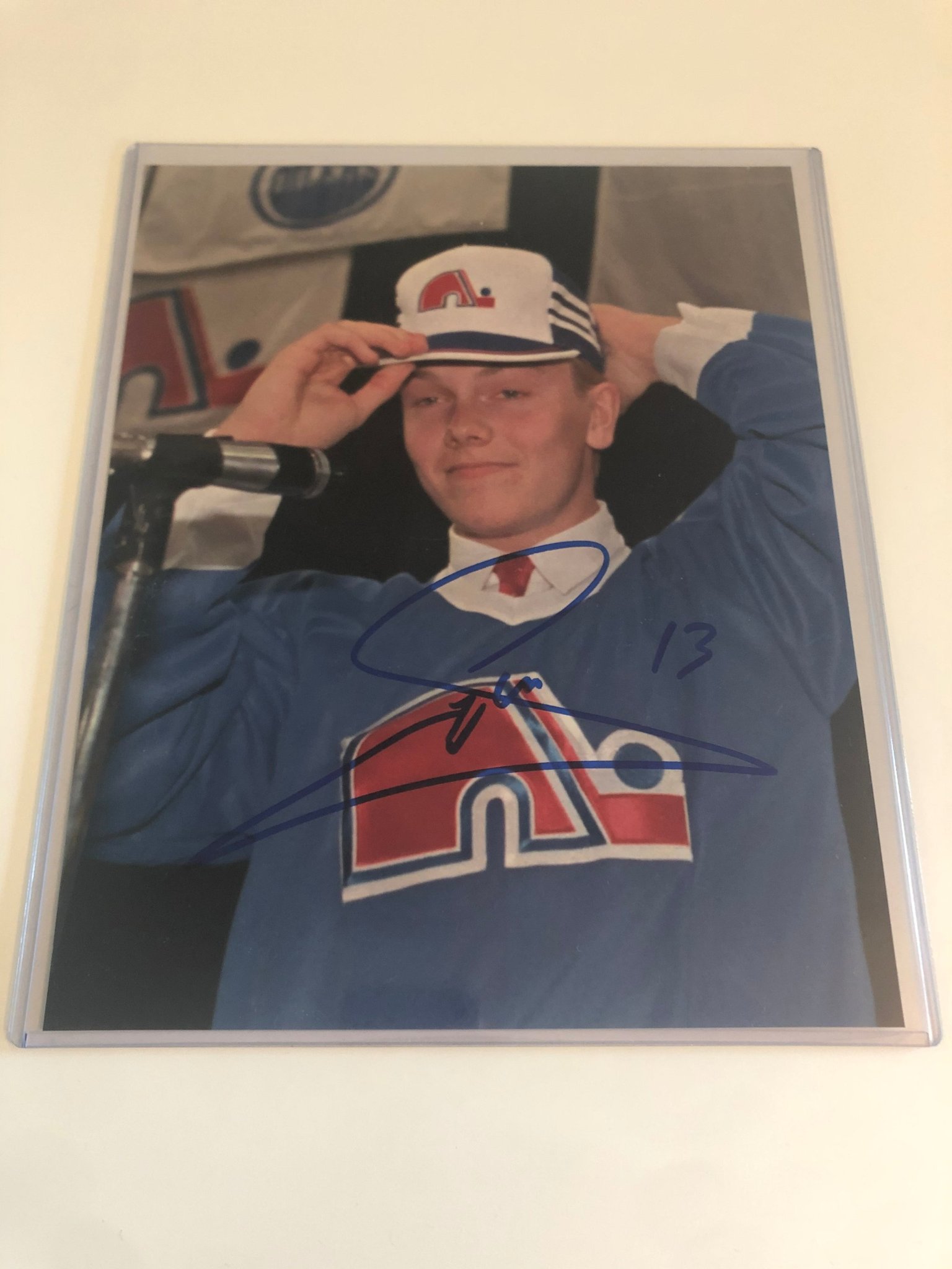 Mats Sundin Nordiques Rookie Signerat Foto NHL .. (406365899) ᐈ Köp på