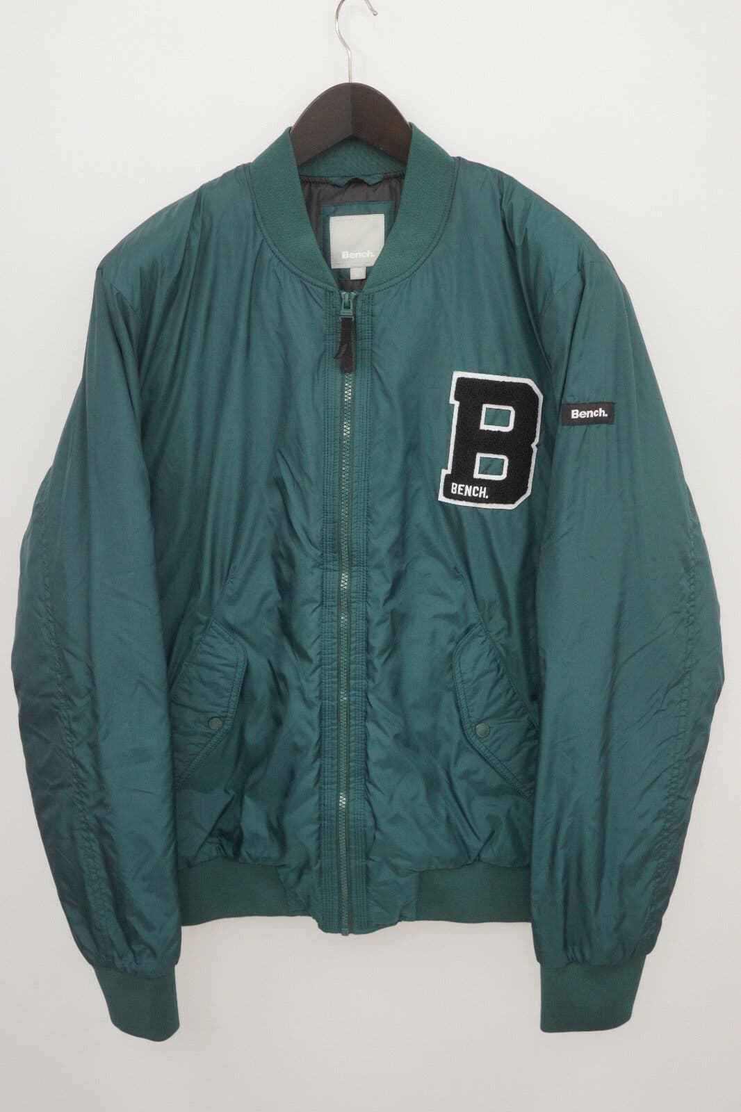 Herr Bench Jacka Grön Andningsbar Polyester Bomber Hel Dragkedja XL VAZ327