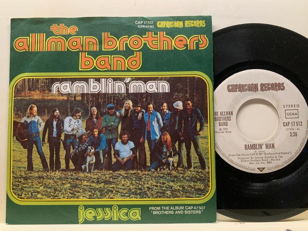 THE ALLMAN BROTHERS BAND RAMBLIN' MAN 7" (389107900) ᐈ backbeat på