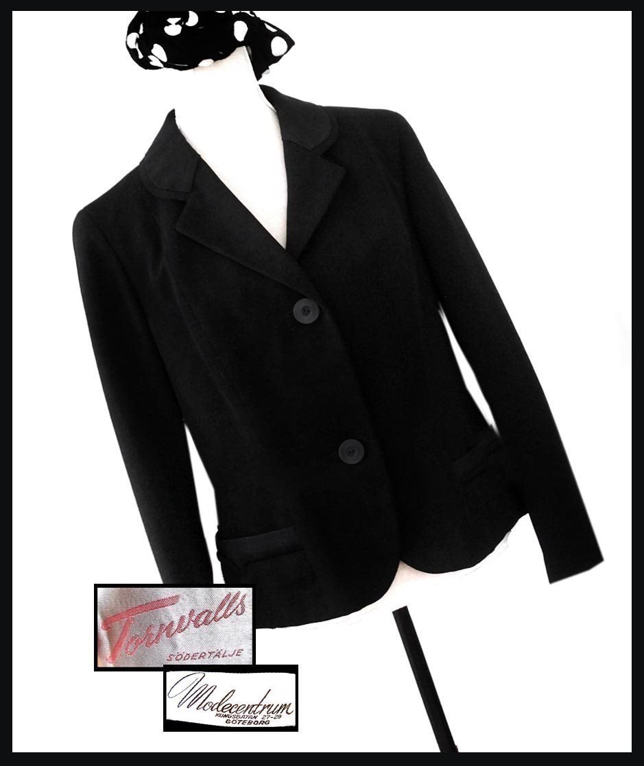 SNYGG RETRO VINTAGE KAVAJ JACKA SVART TORNVALLS.. (360833660 SNYGG RETRO VINTAGE KAVAJ JACKA SVART TORNVALLS.. (360833660