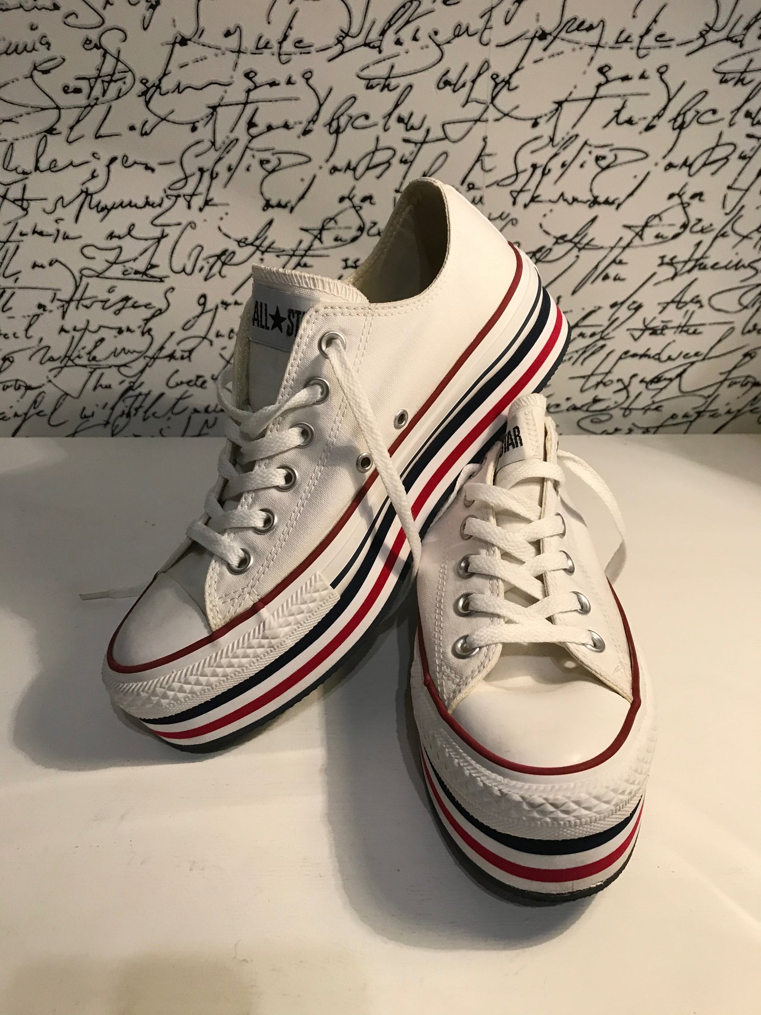 Converse All Star plåta vitta skor i storlek 40. (391980737) ᐈ Köp på