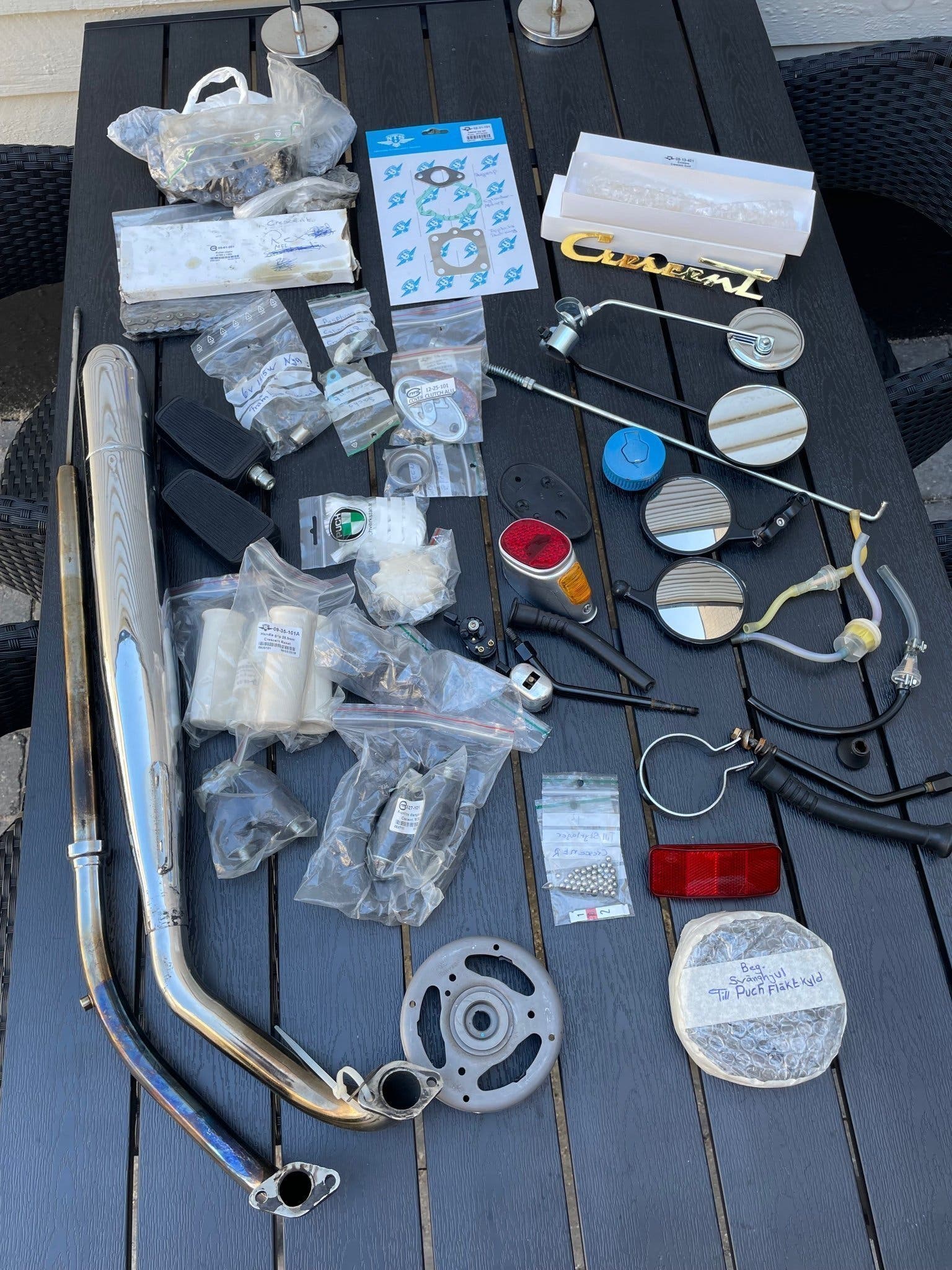 Various moped parts, new and used at auction