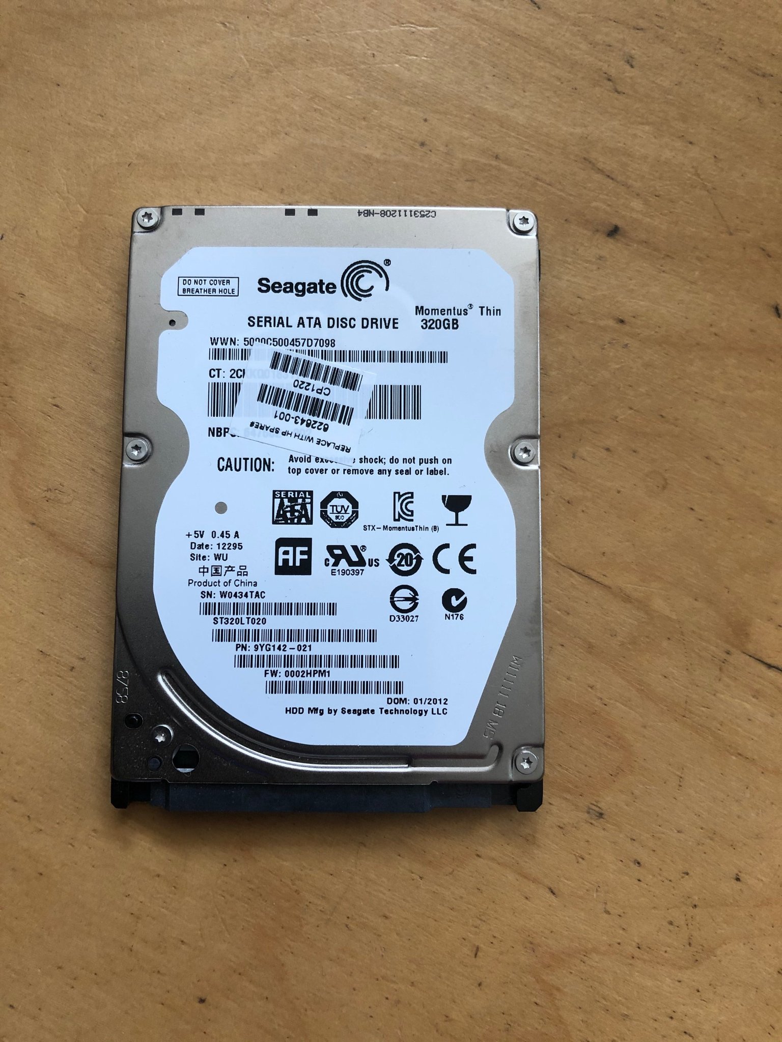 Seagate hårddisk 320 GB 2,5" SATA (411669265) ᐈ Köp på Tradera