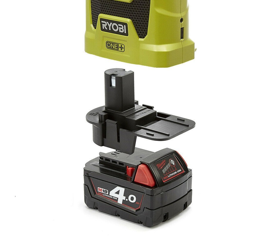 Adapter till Milwaukee till Ryobi 18v One + (382871884) Bilavgas på