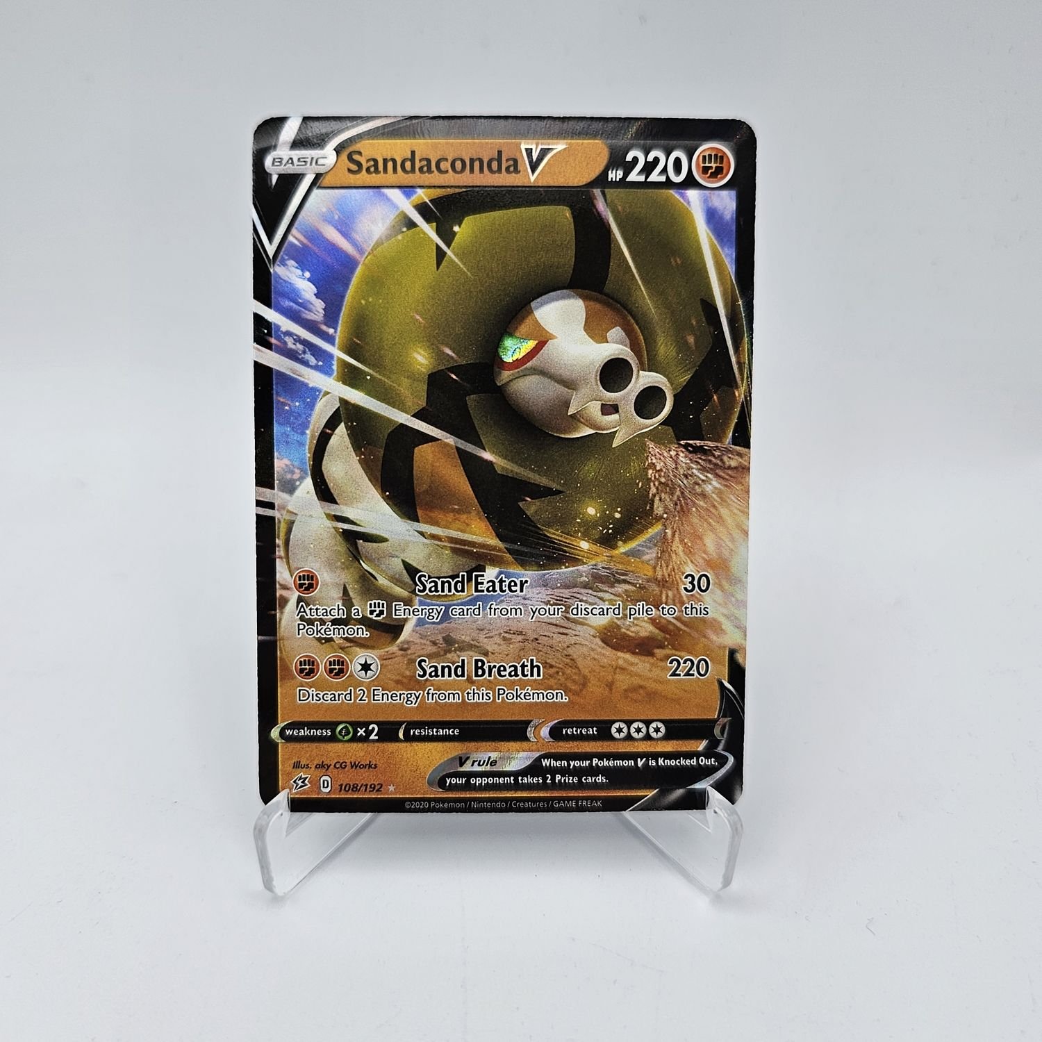 Pokemon Sandaconda V - 184/192 - Full Art Spada e scudo ultra rari: Rebel Clash Singles