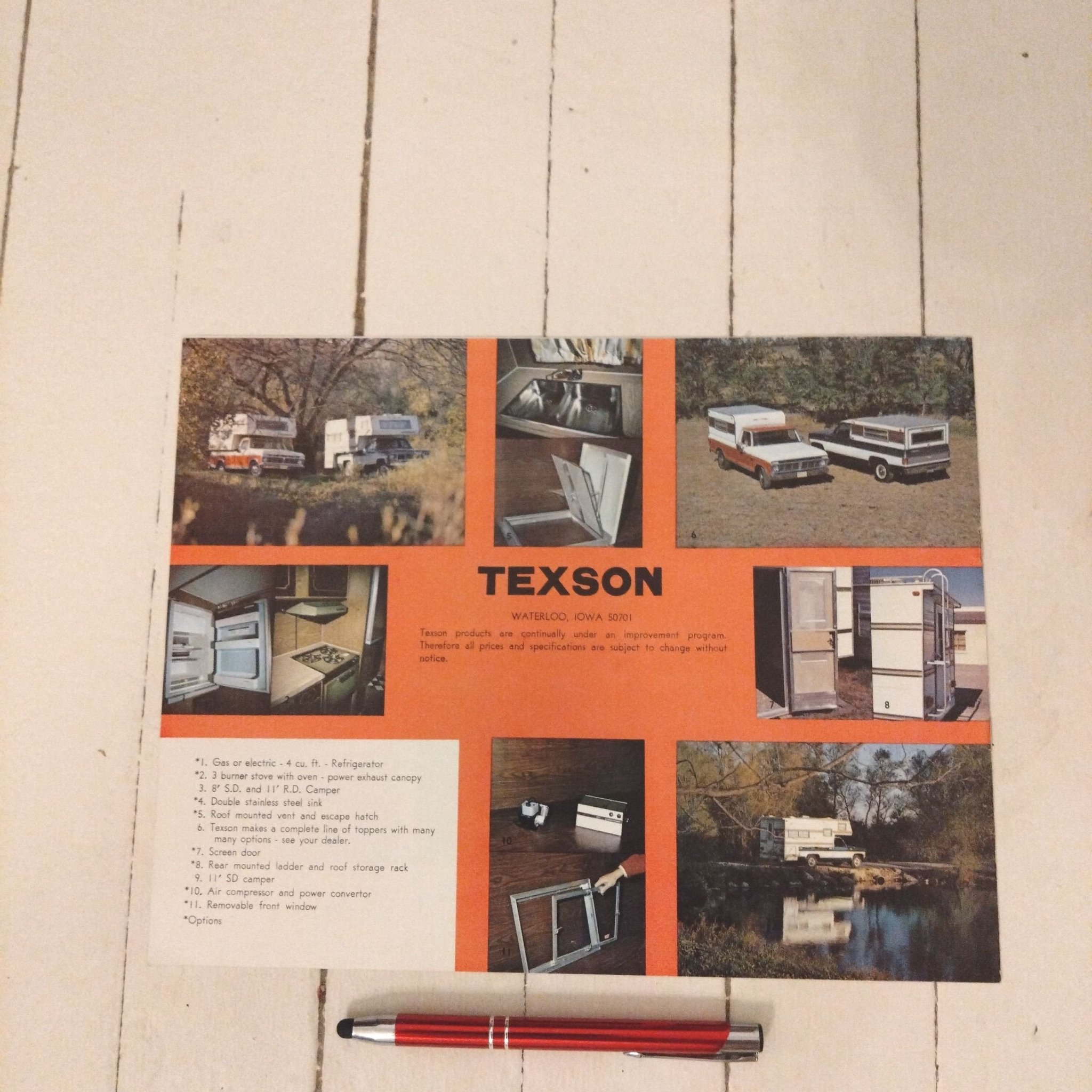 Broschyr TEXSON Pickup Camper. 1973 ? Köp på Tradera (611665360)