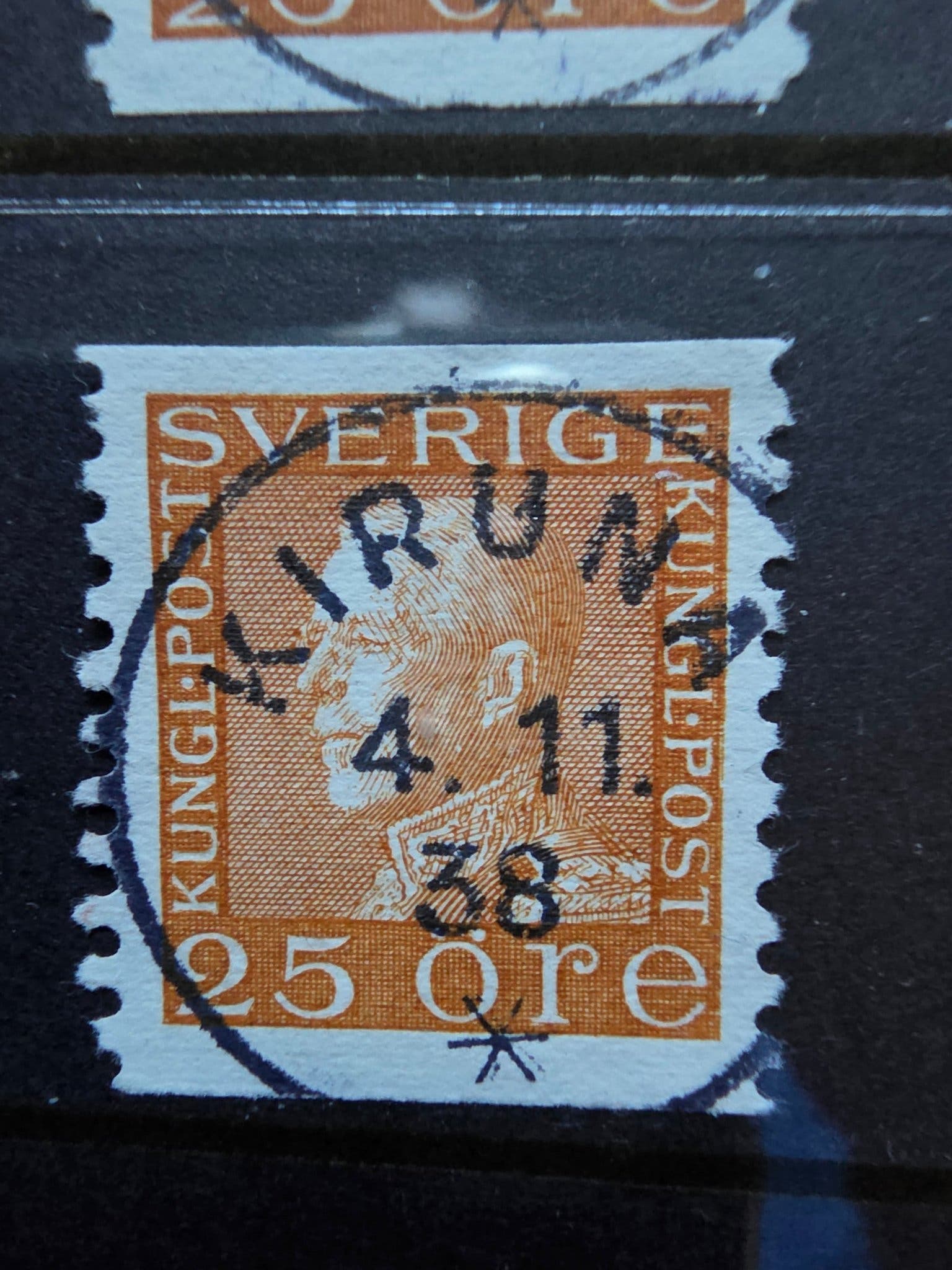 Sverige Gustav V 25 öre profil vänster stämplat.. | Köp på Tradera ...