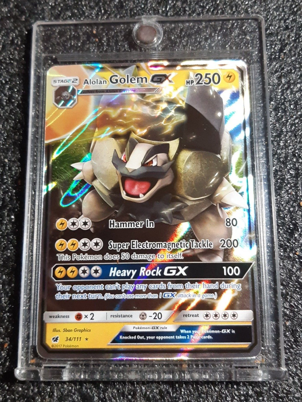 [ POKÉMONKORT ALOLAN GOLEM GX FULL ART HOLO .. Köp på Tradera