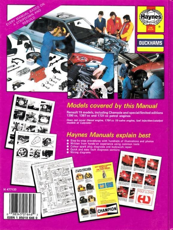 Haynes Renault 19, 1989-1991 1989-1991 1989-1991 (Eng) 87e1b9 Haynes Renault 19, 1989-1991 1989-1991 1989-1991 (Eng) 87e1b9