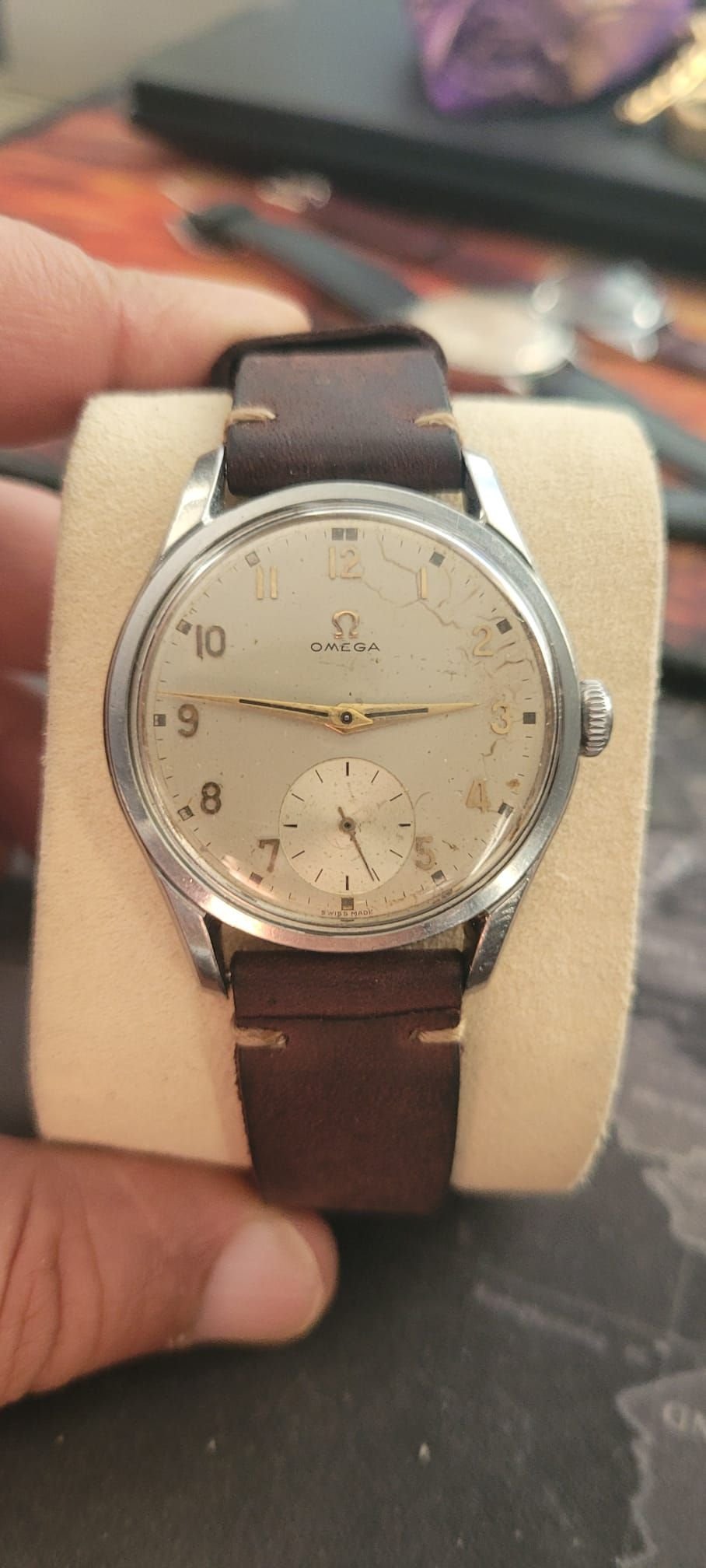 Omega armbandsur i stål med andra klockor