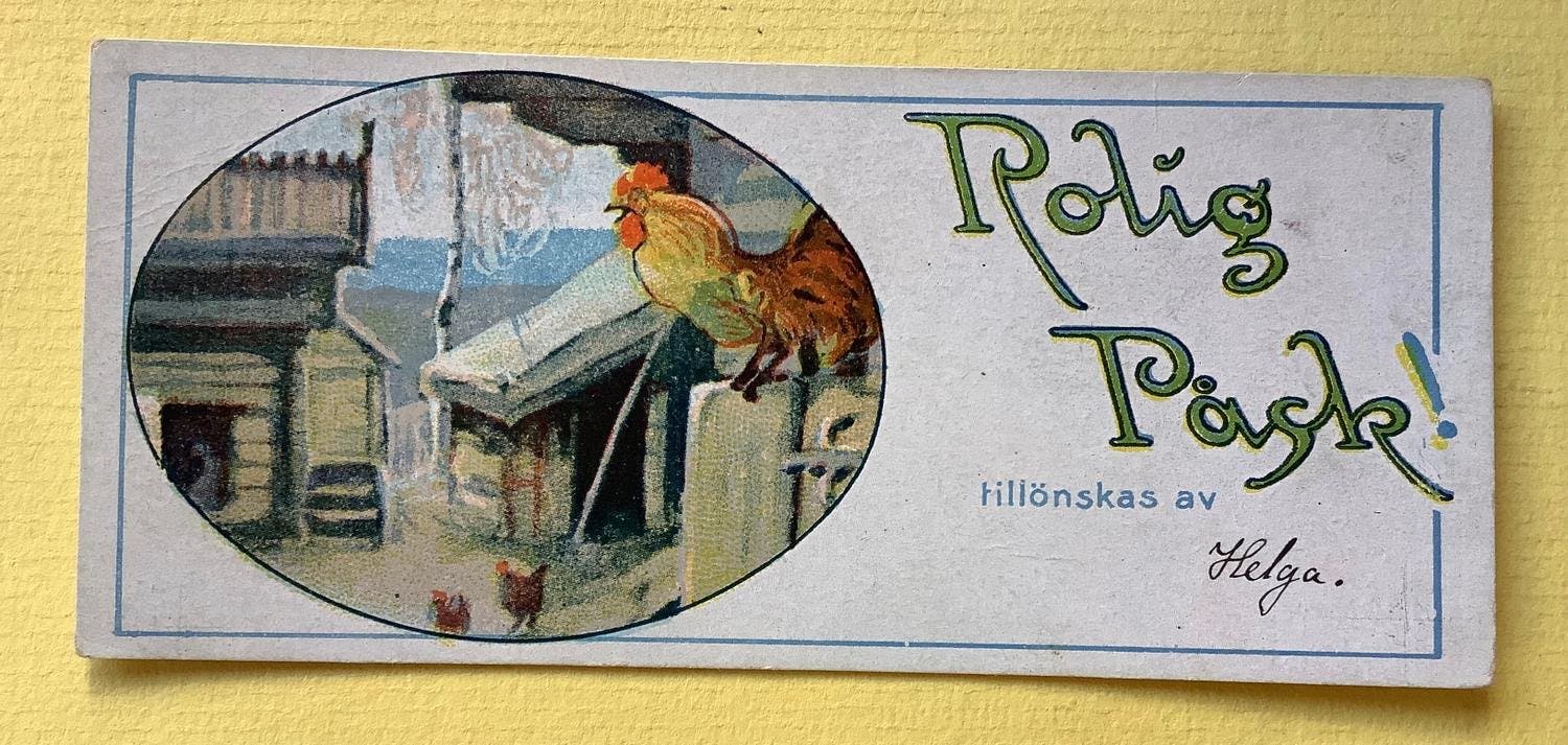 Gammalt litet kort Rolig Påsk | Köp på Tradera (534724795)