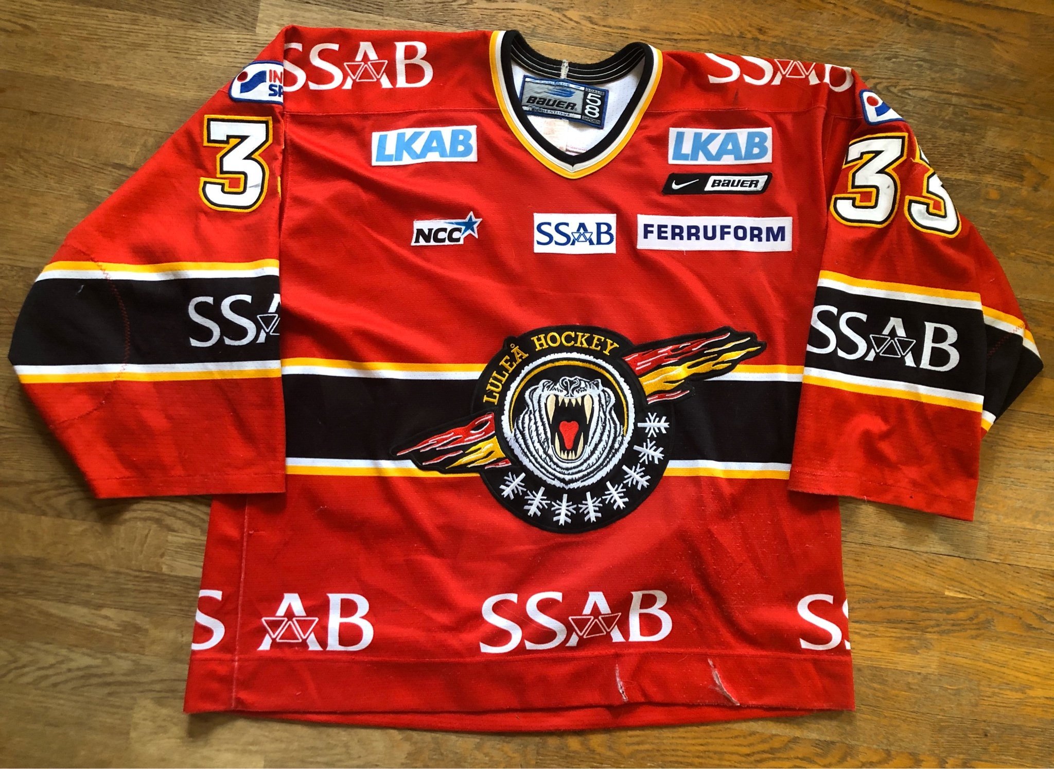 Äkta matchanvänd Luleå Hockey hockeytröja / mat ...