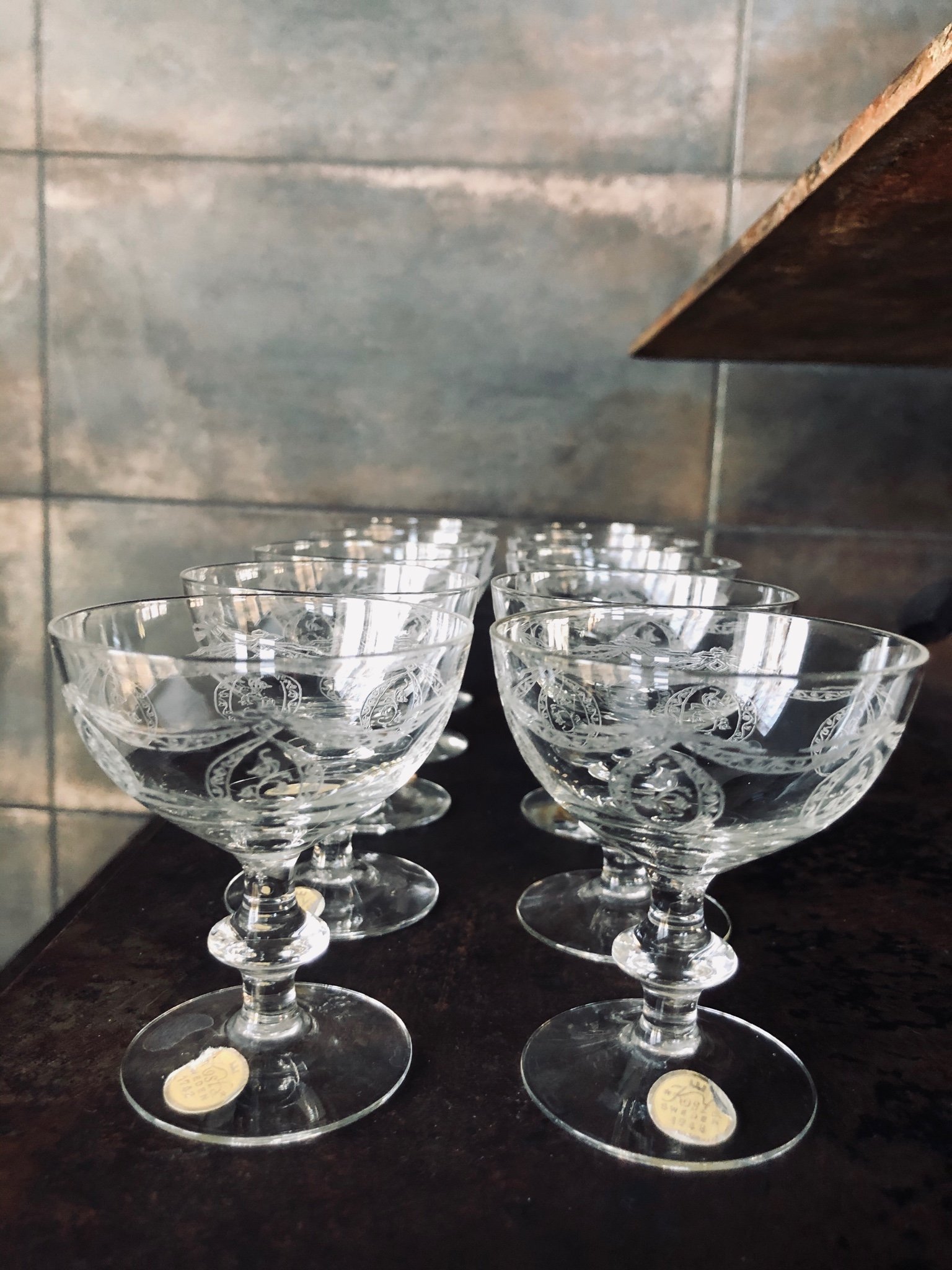 Edvin Ollers Kosta Pantograferade Madeiraglas S 397077332 K p P Tradera