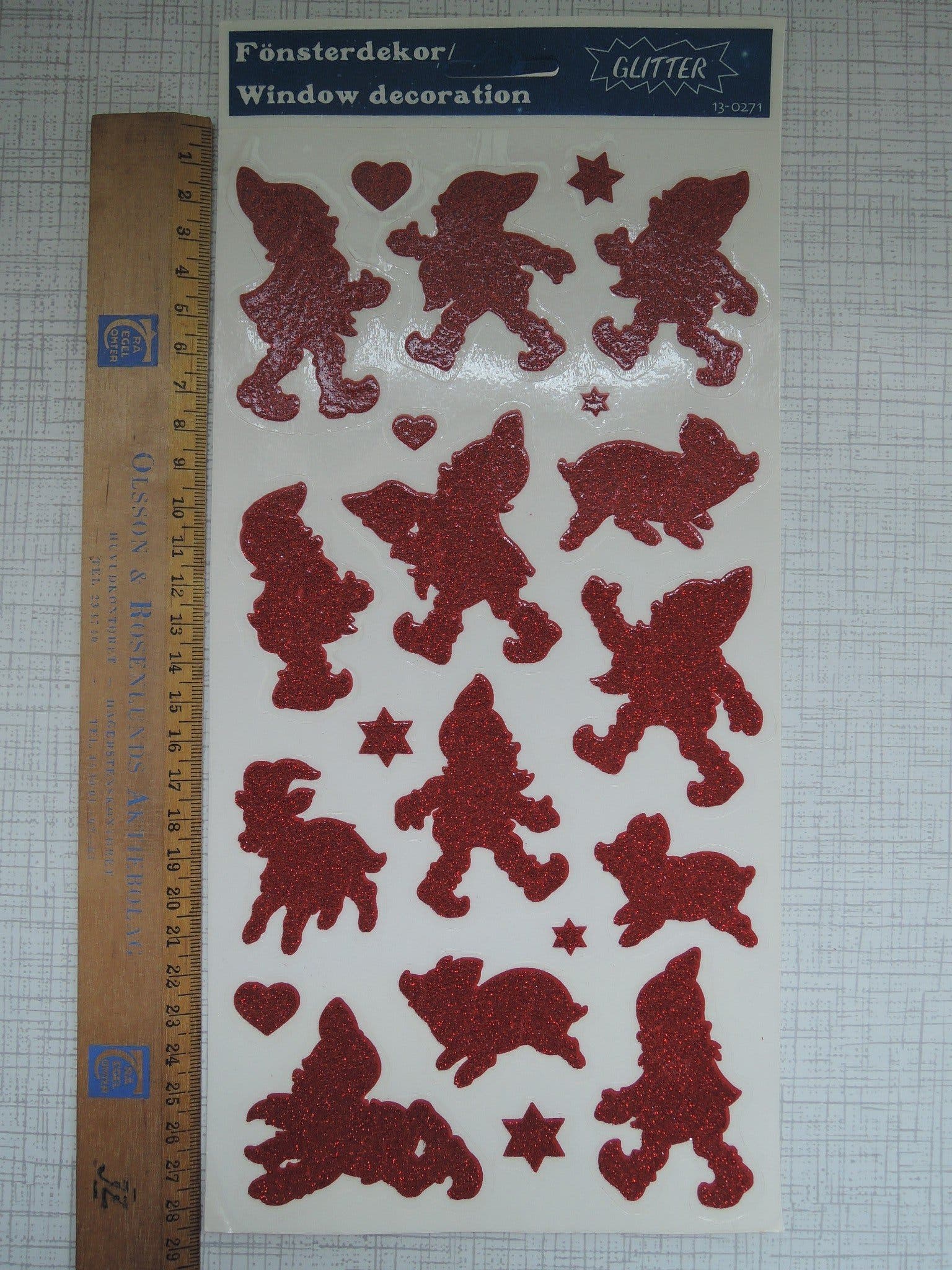 Fönsterdekor Stickers Klistermärken Tomte Tomta.. | Köp på Tradera ...