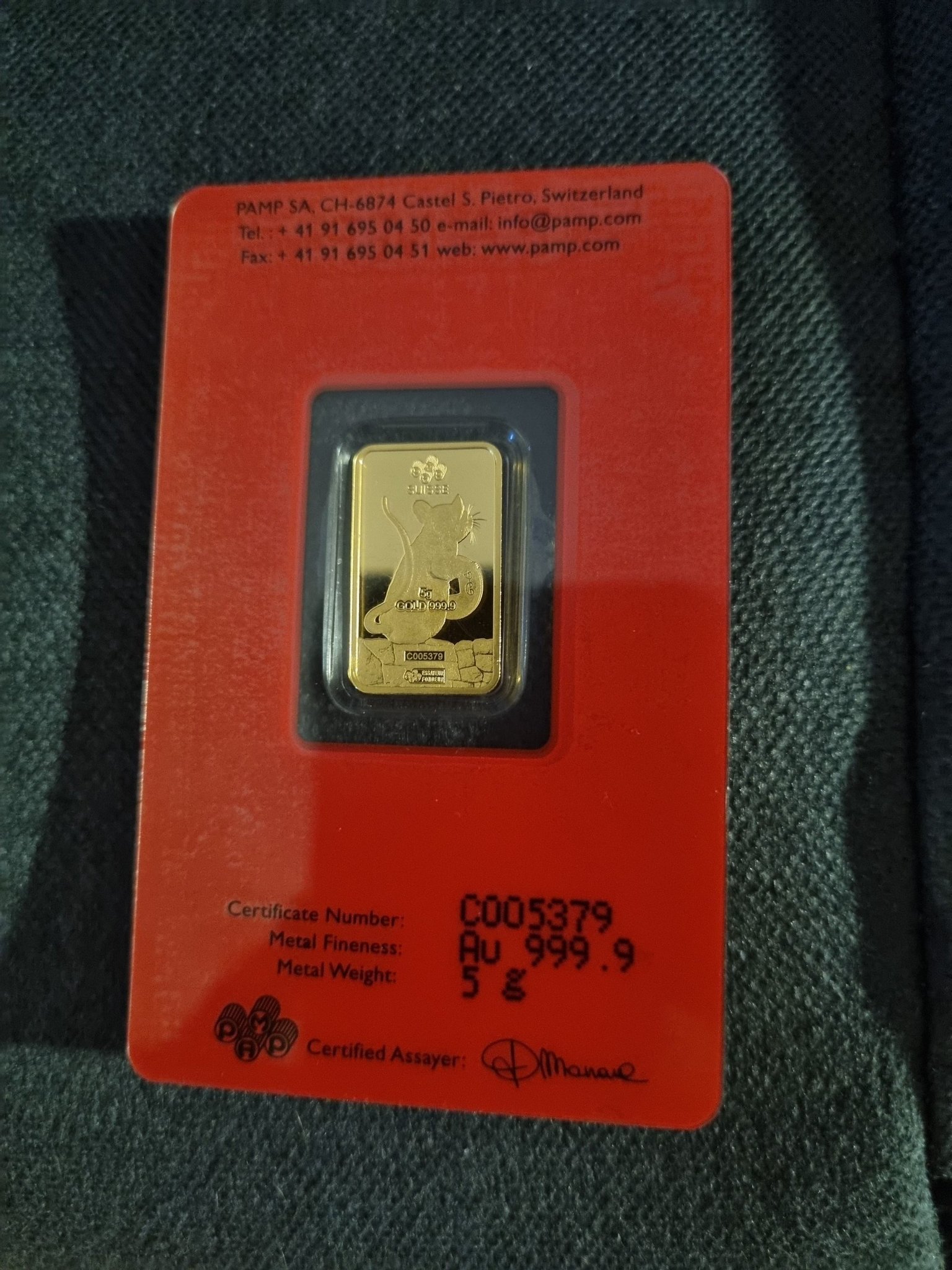 PAMP Guldtacka Lunar Calendar Series Rat 5g Köp på Tradera (586664538)