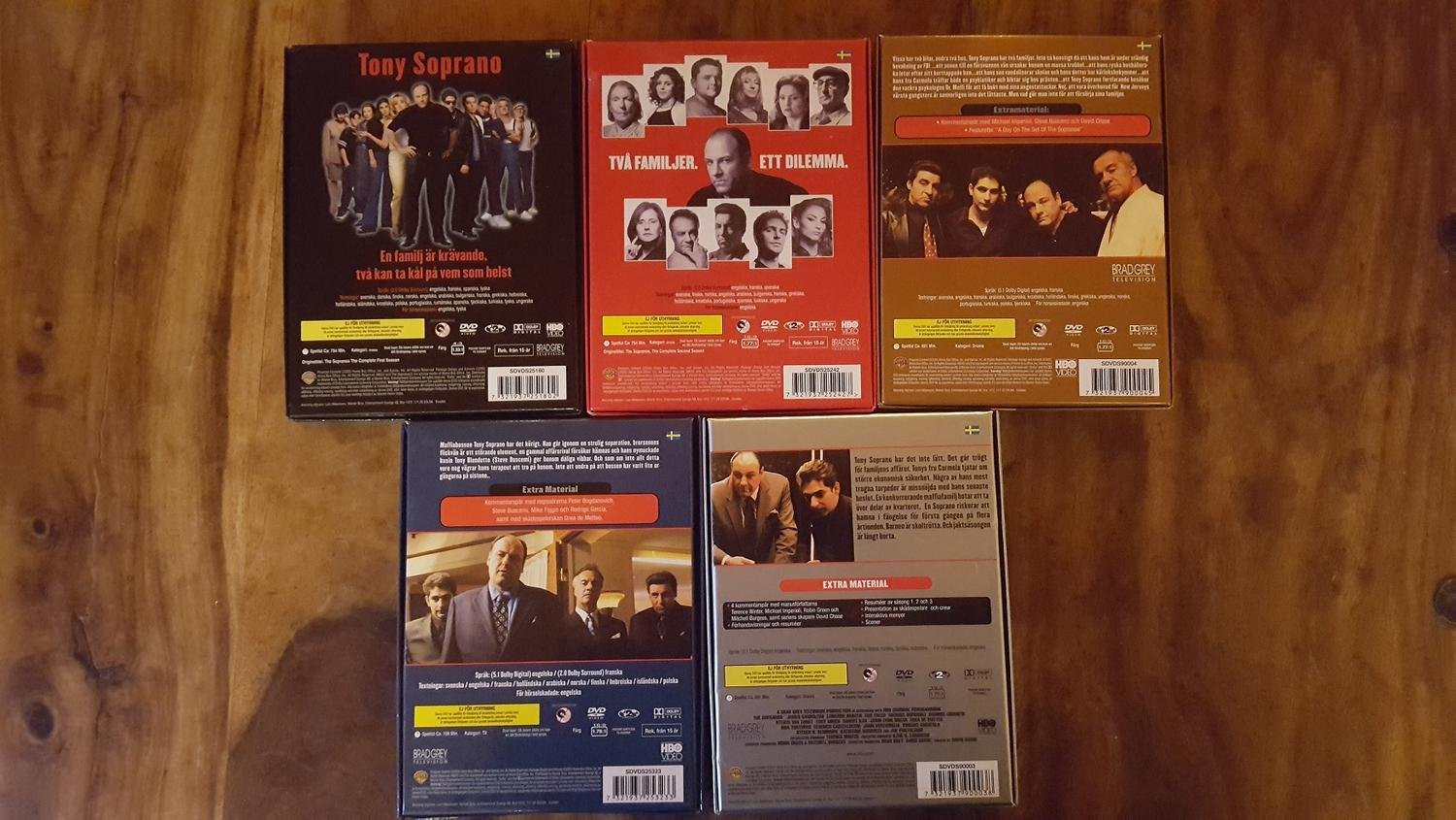 The Sopranos - Säsong 1-5  / 5 st DVD boxar  (20 disc)