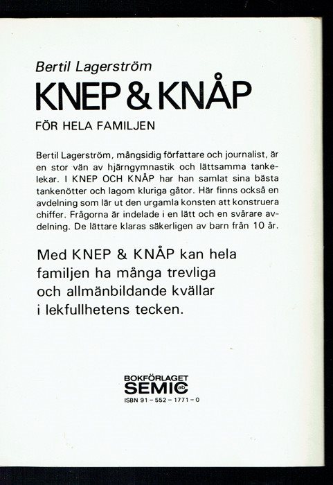 Knep & knåp för hela familjen gåtor, ordlekar, chiffer på ...