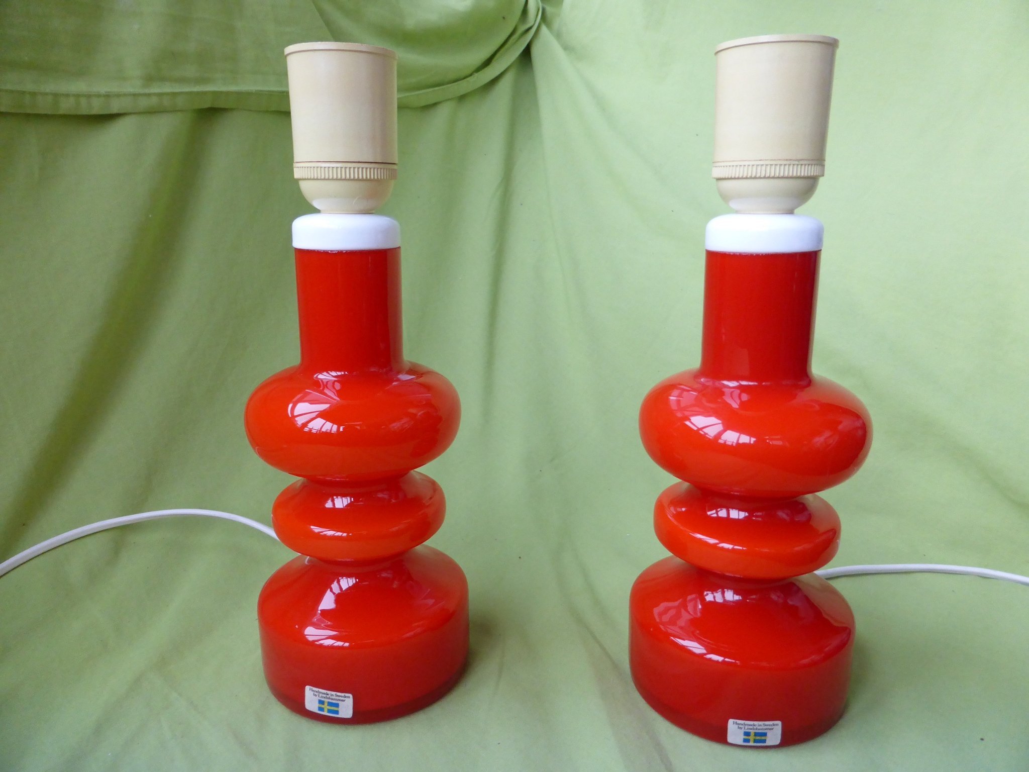 Orange Lampor I Glas Gunnar Ander Lindshammar 380815767 K p P Tradera