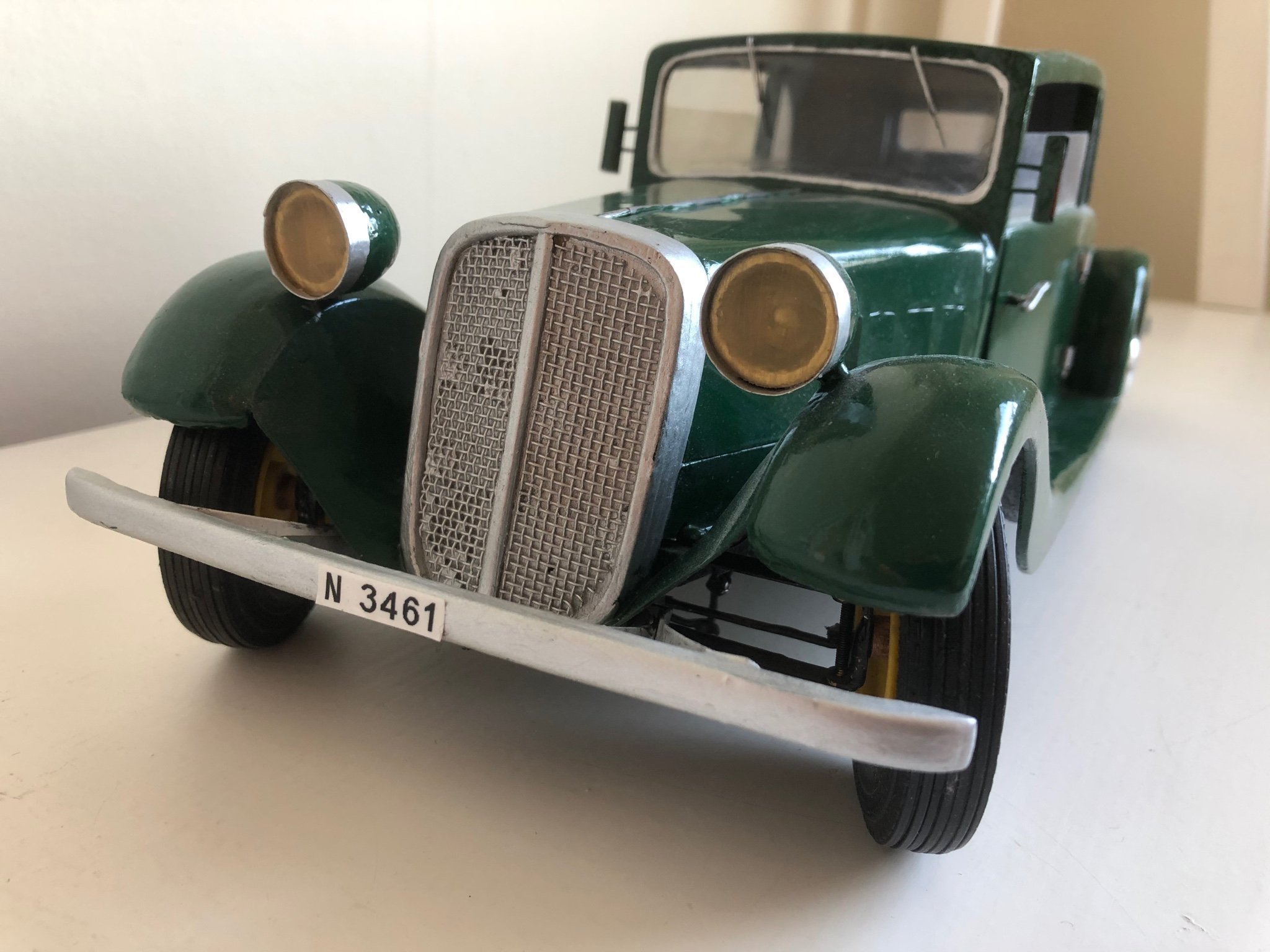 *grön* Handtillverkad modellbil Hansa 1938 av D ...