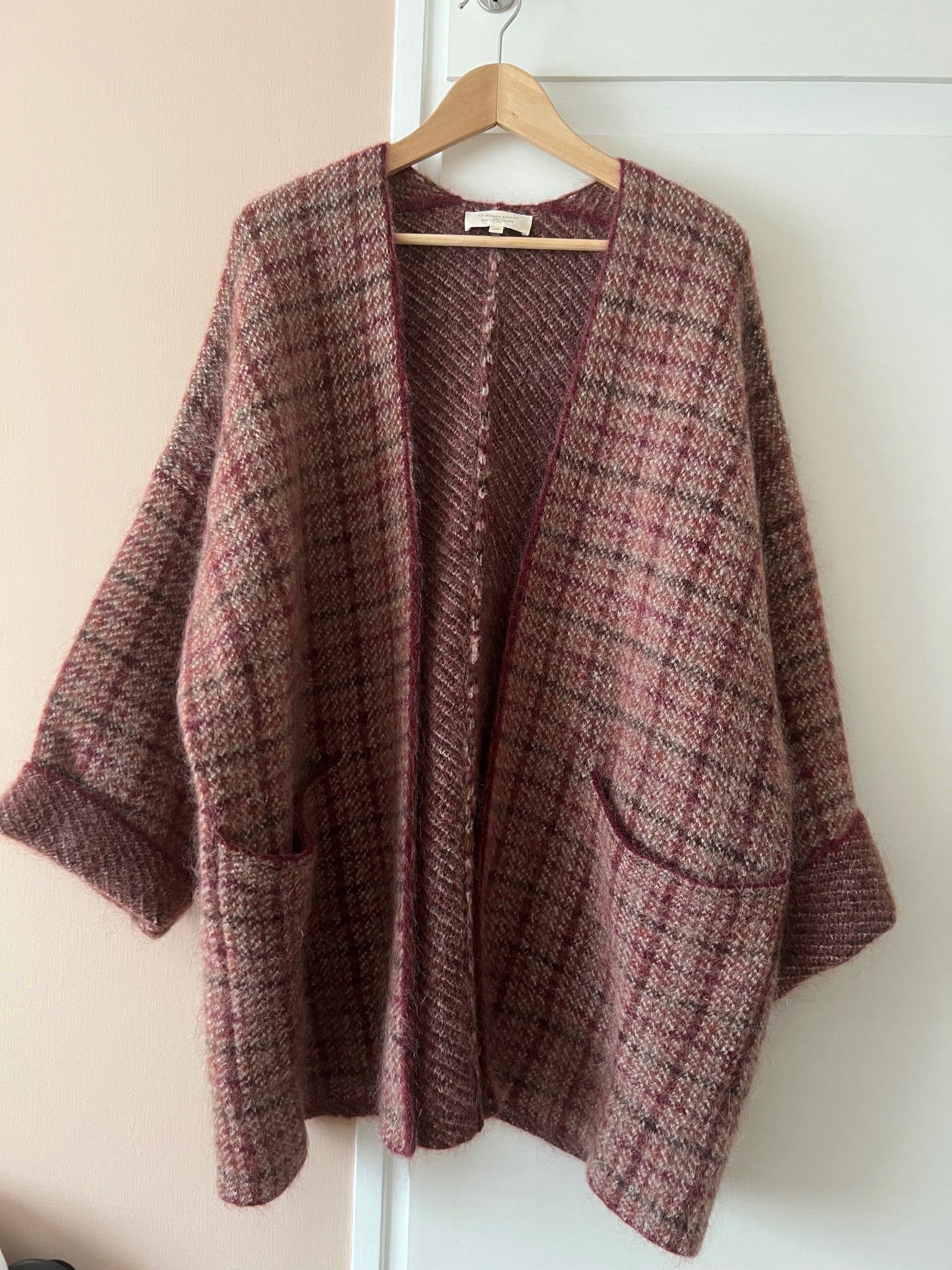 Sezane wine red sweater, one size