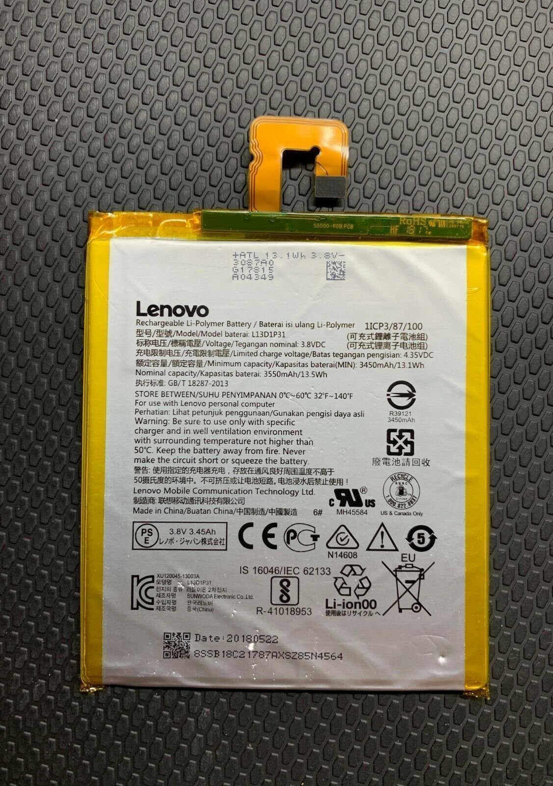 Original 3450mAh 13.1Wh 1-Cell Batteri Lenovo L.. (410830700) ᐈ Köp på ...