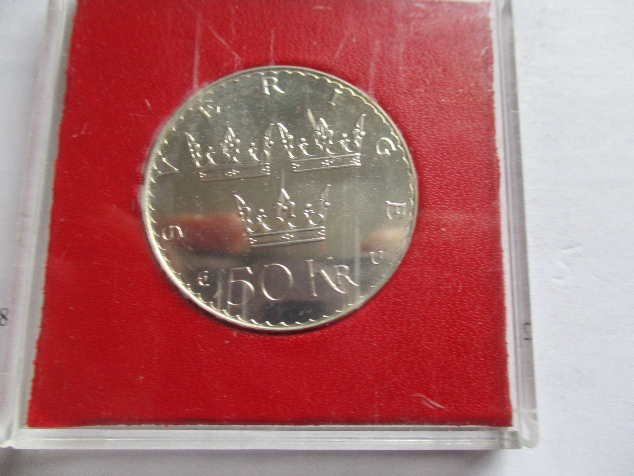 50 Kronor 1975 Jubileumsmynt Med 92 5 Silver 25 Gram 