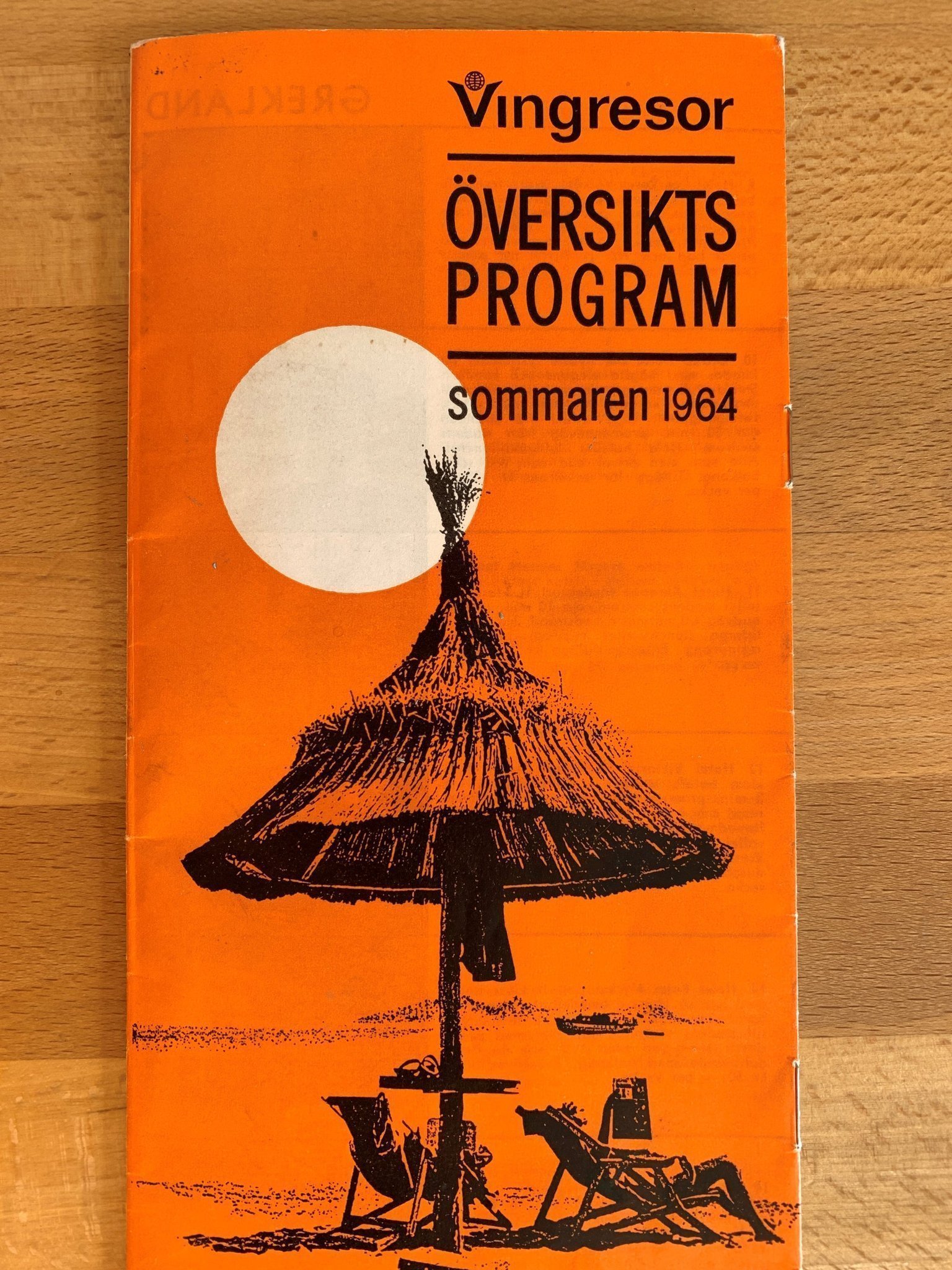 VINGRESOR PROGRAM SOMMAREN 1964 / 60TAL vintage (400018162) ᐈ Köp på