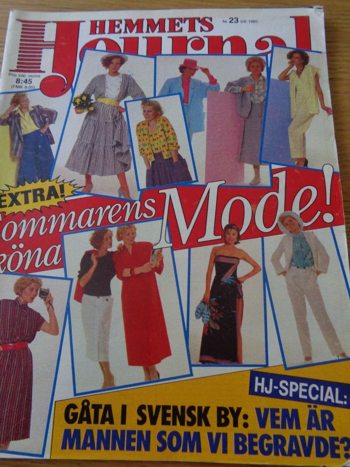 Revista Hemmets nº 23 de 1985 con Yvonne Ryding Miss Universo