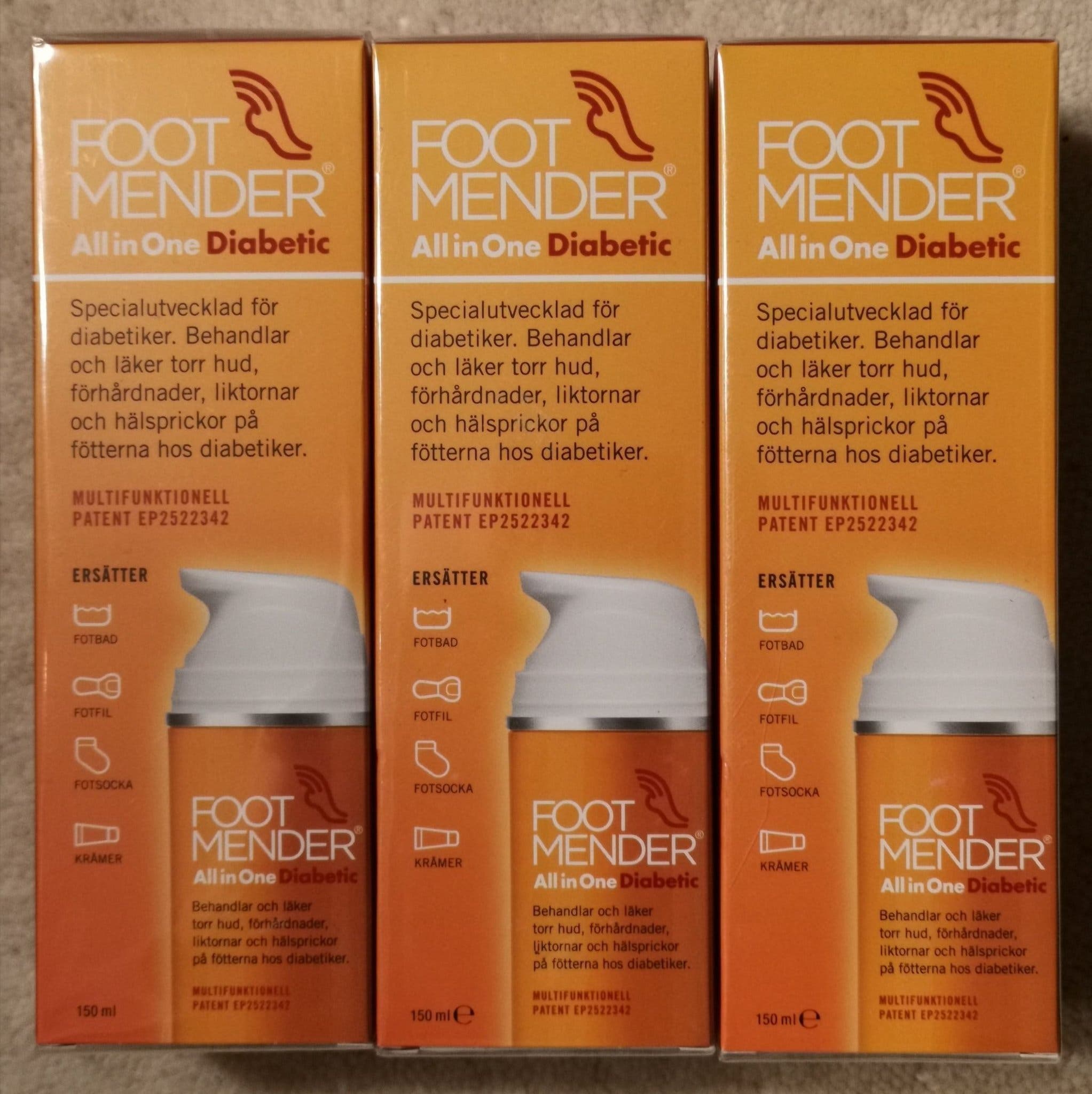 Footmender All In One Diabetic 150 Ml 3 Pack 404685258 K p P Tradera footmender-all-in-one-diabetic-150-ml-3-pack-404685258-k-p-p-tradera