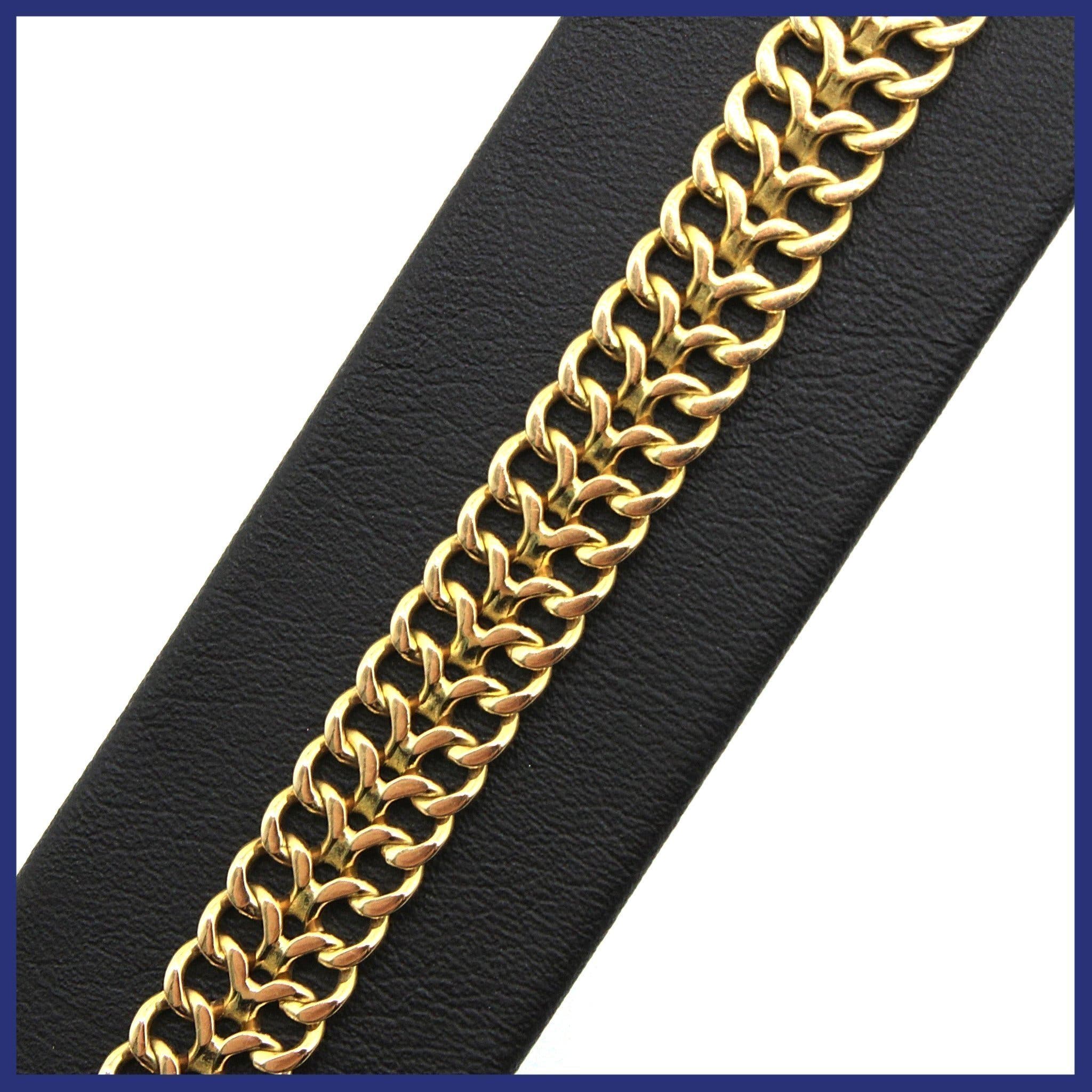 Armband, 18K guld, fiskben (vikt 16,45g, längd 19,5cm)