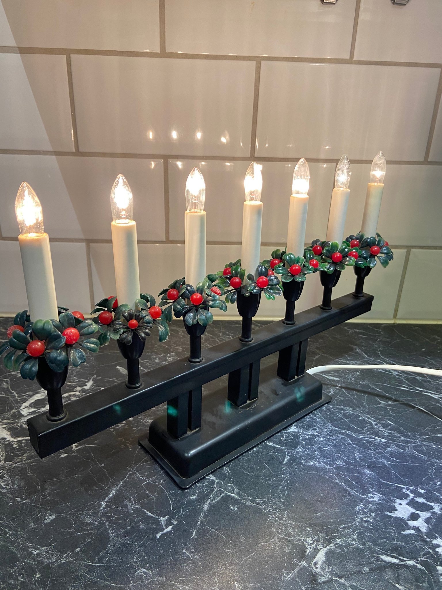 Adventsljusstake, jul 720, Advent, Retro, Vinta.. Köp på Tradera