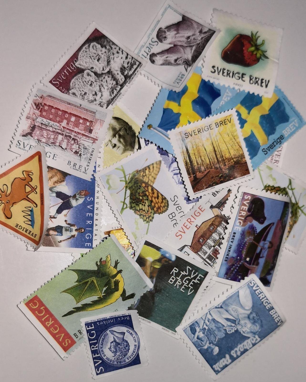 50 st frimärken inrikes brev utan lim (410147488) ᐈ Köp på