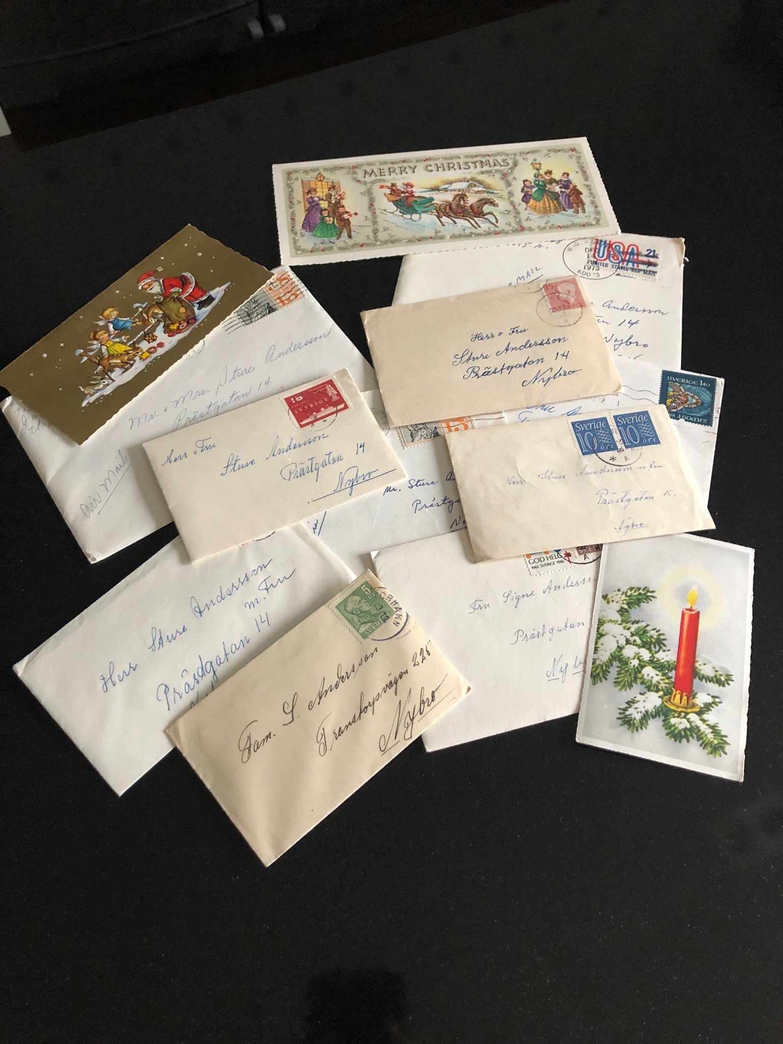 Gamla fina Julkort från 1950 talet till 1970
