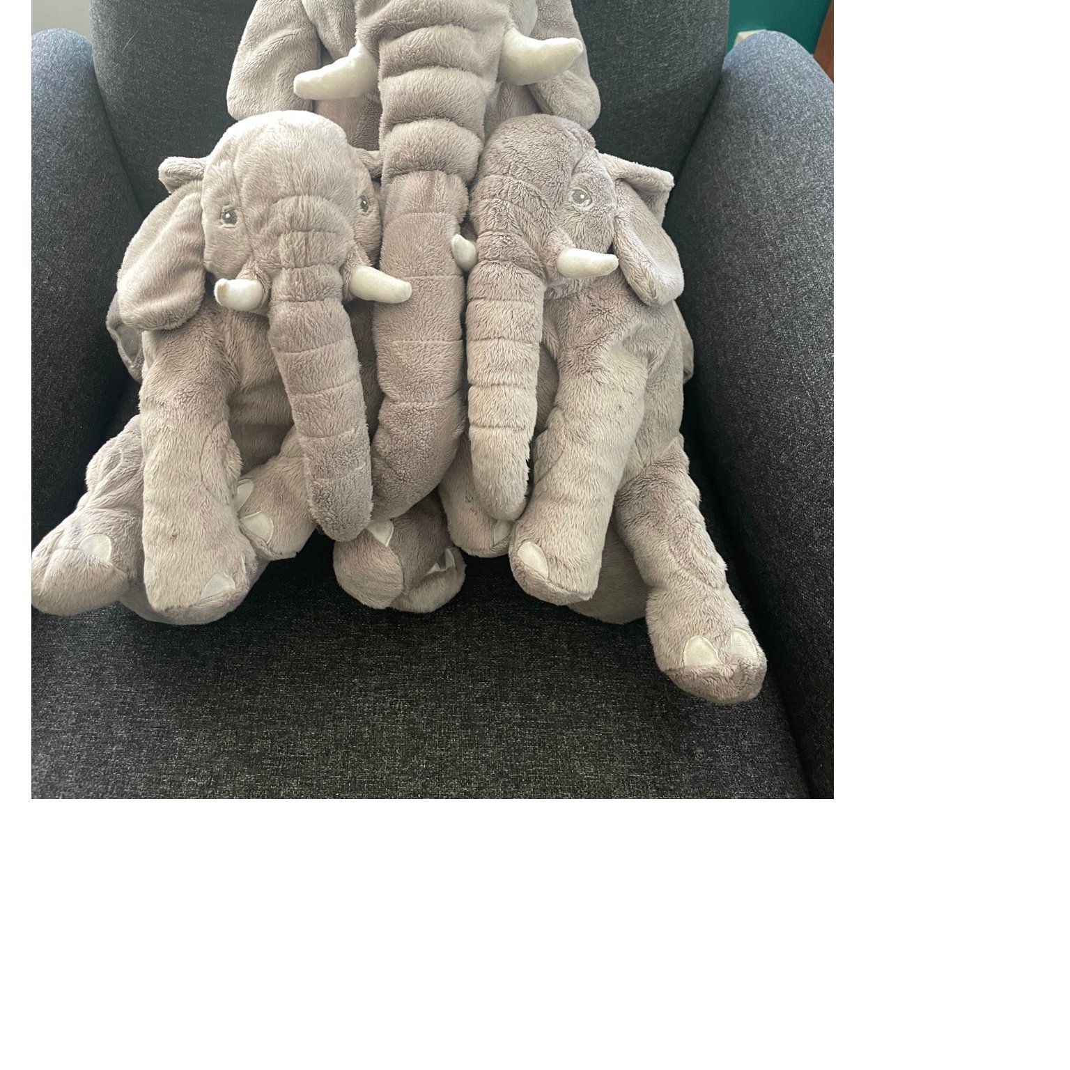 Gosedjur Ikea stor elefant med 2 små elefanter Köp på Tradera (607889101)