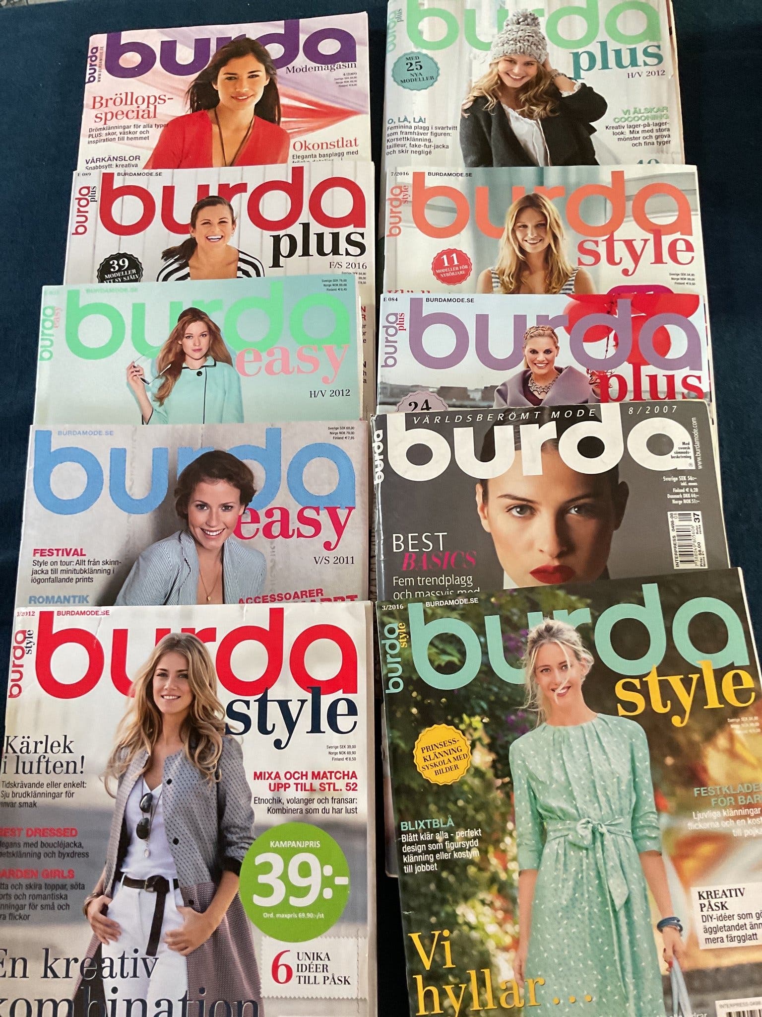 10 Ausgaben Burda Style und Burda Plus Zeitschriften