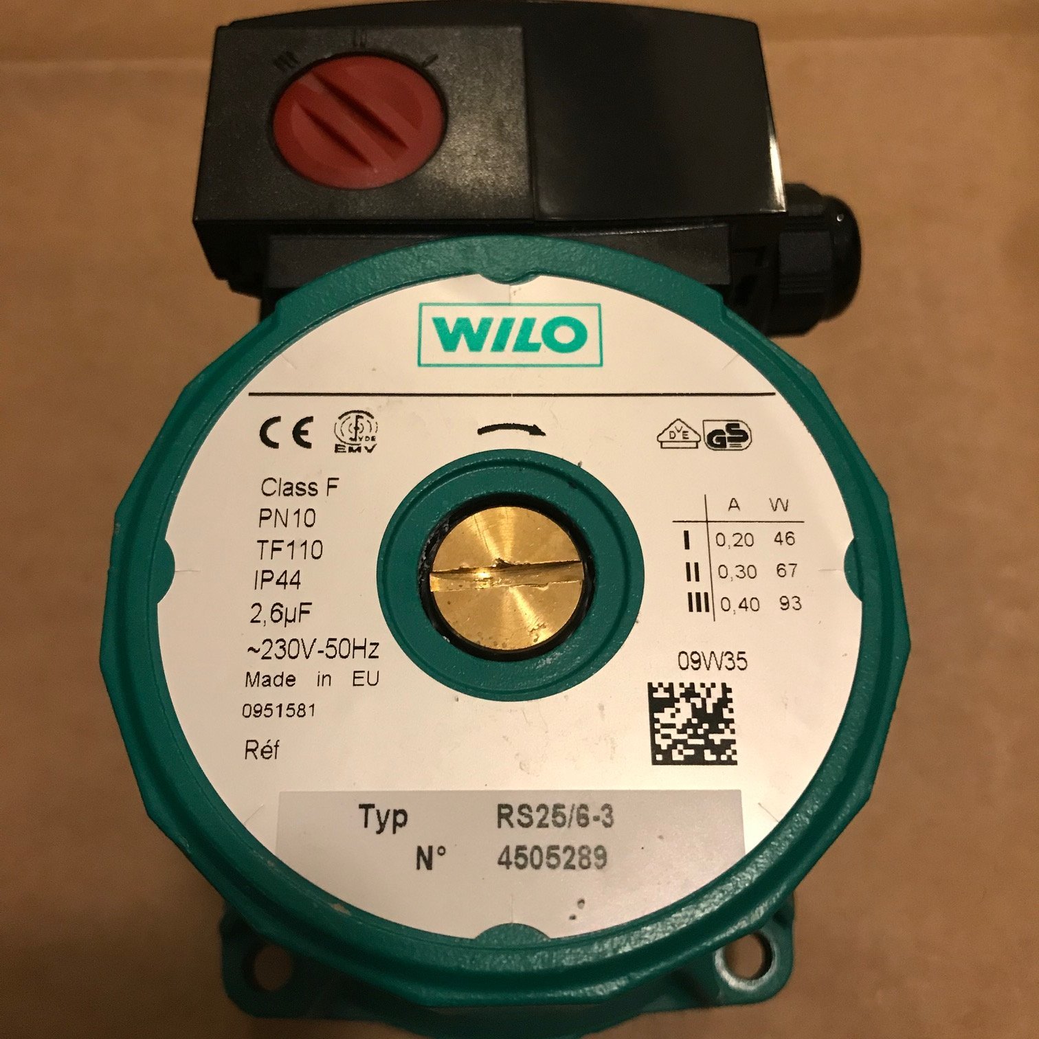 Wilo drivdel RS25/6-3 cirkulationspump (420461463) ? Kop pa Tradera