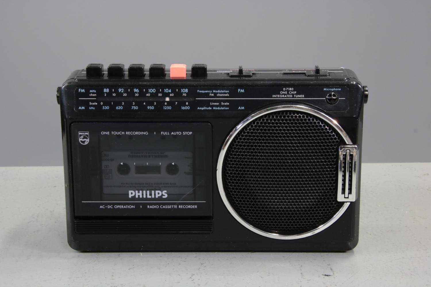 Philips D7180 Vintage Portable Cassette Player Recorder 2band Am/fm Radio