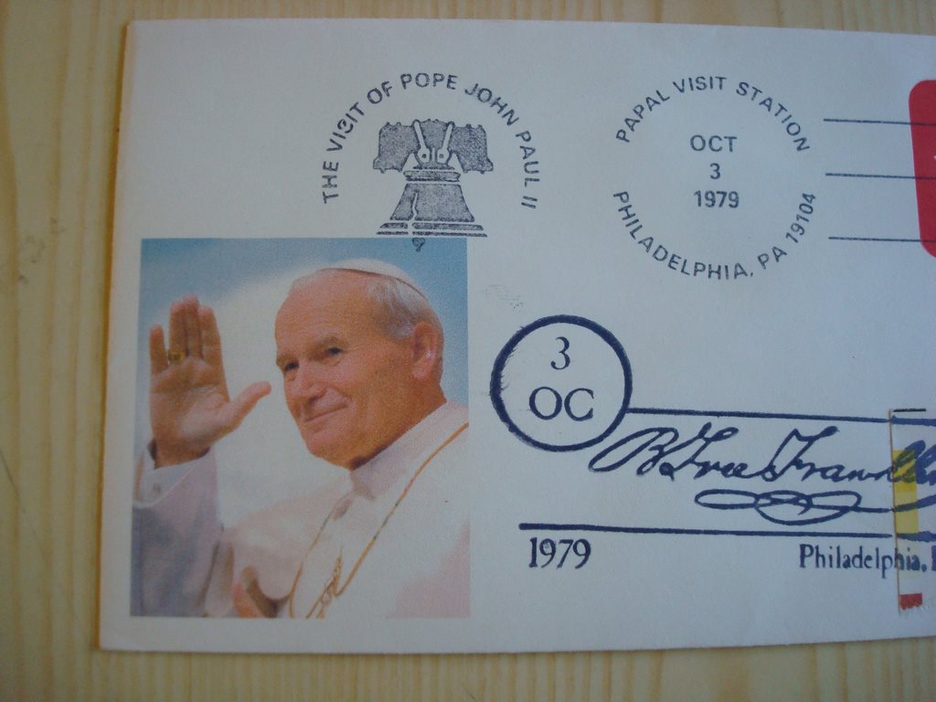 Påve John Paul II1979 II1979 II1979 USA förstadagsbrev nummer 2/5 c9587a Påve John Paul II1979 II1979 II1979 USA förstadagsbrev nummer 2/5 c9587a