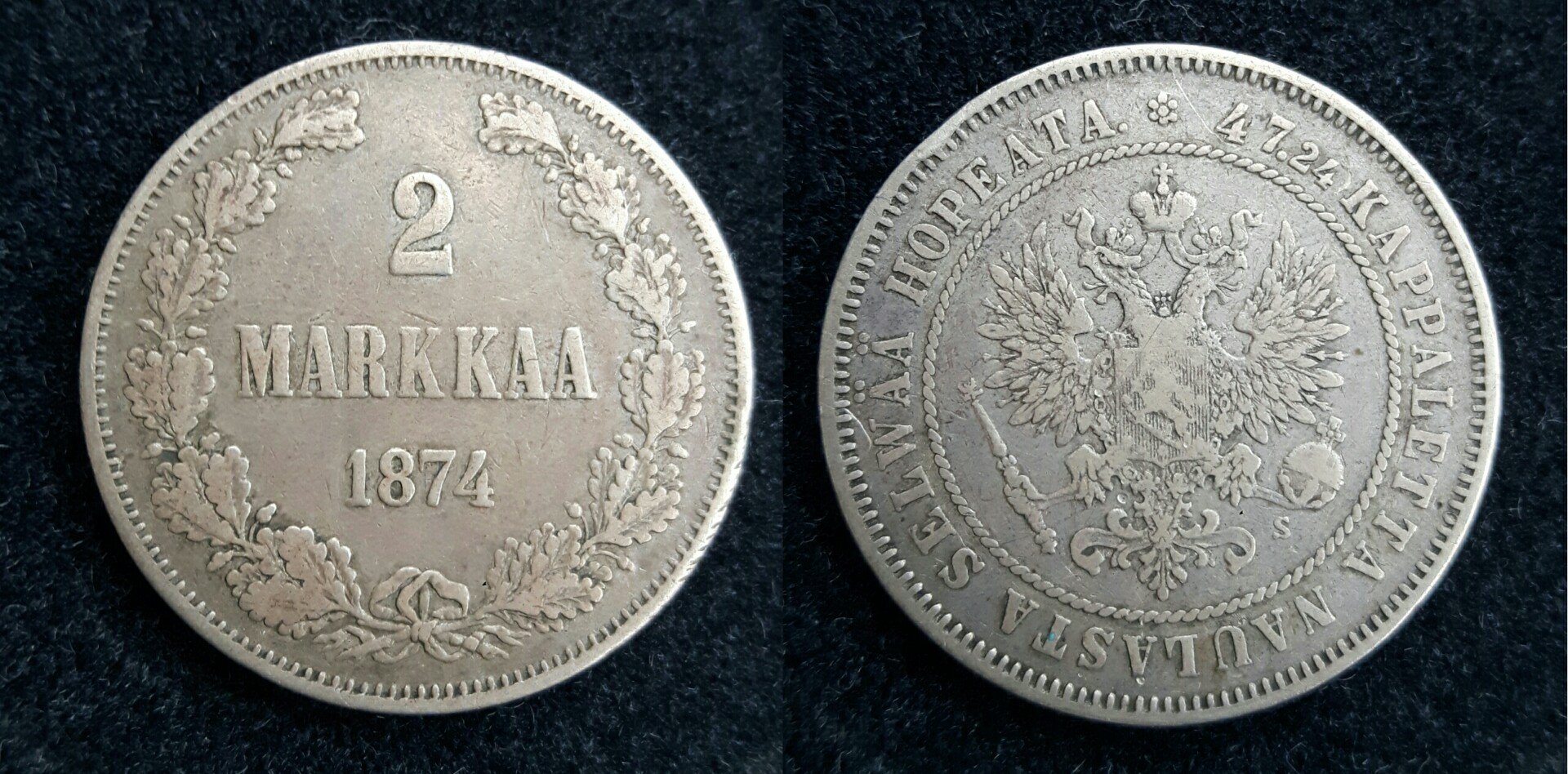 Ryssland/Finland 2 markkaa 1874 (417471011) ᐈ Köp på Tradera