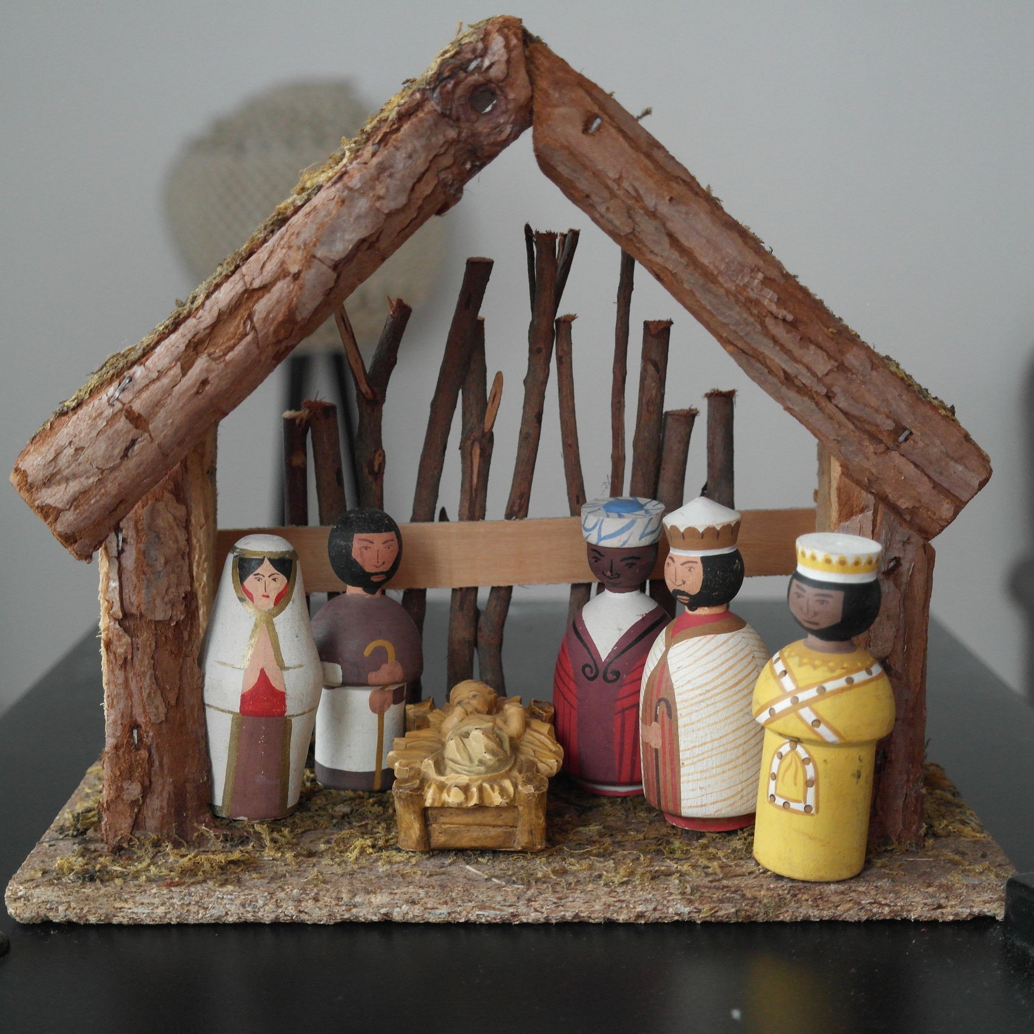 JULKRUBBA BOHUSSLÖJD KRUBBA JUL RETRO 50 60 70 TAL TRÄFIGURER ADVENT