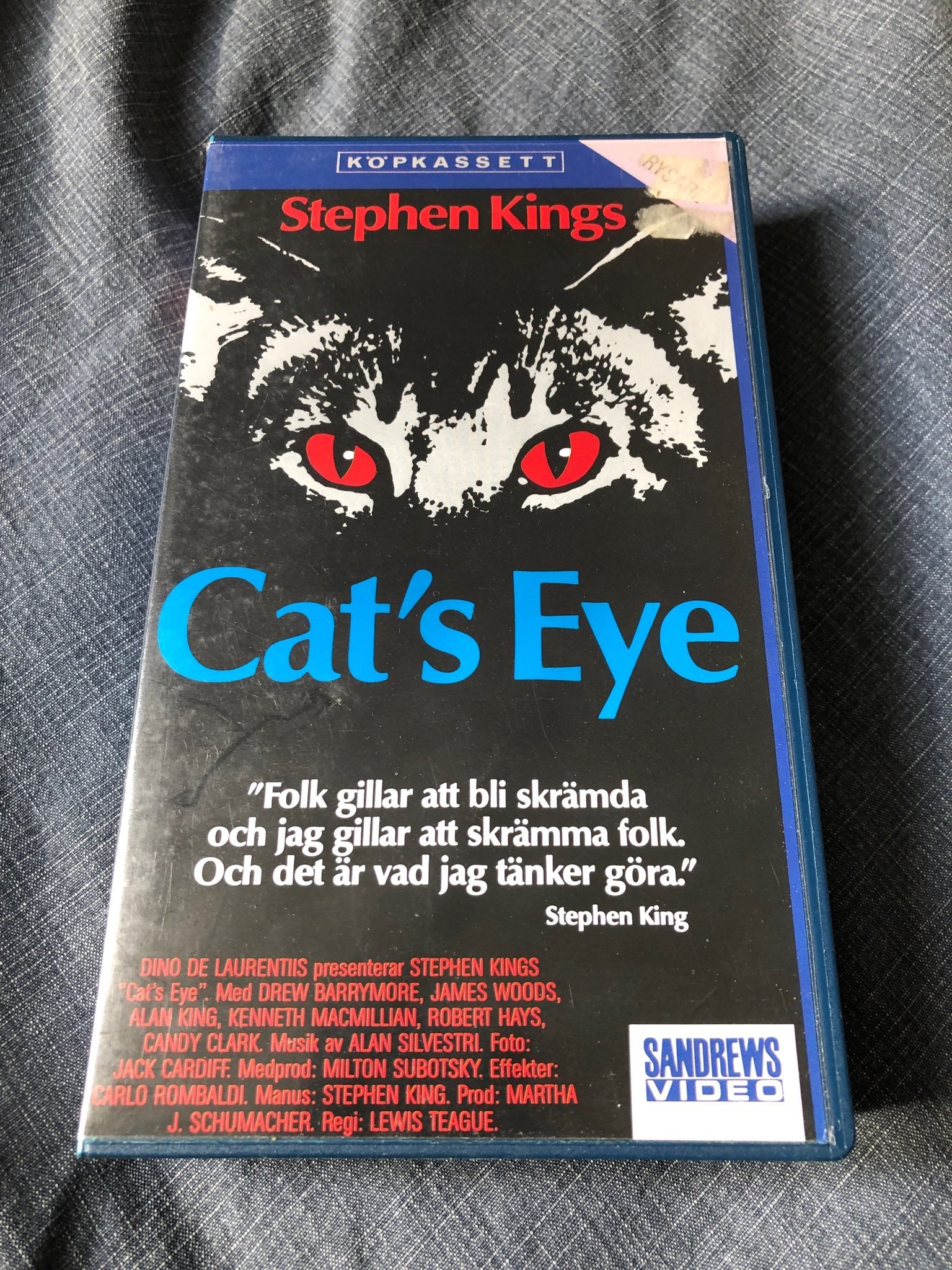 Cat’s Eye VHS 1985 Stephen King (418243241) ᐈ Köp på Tradera