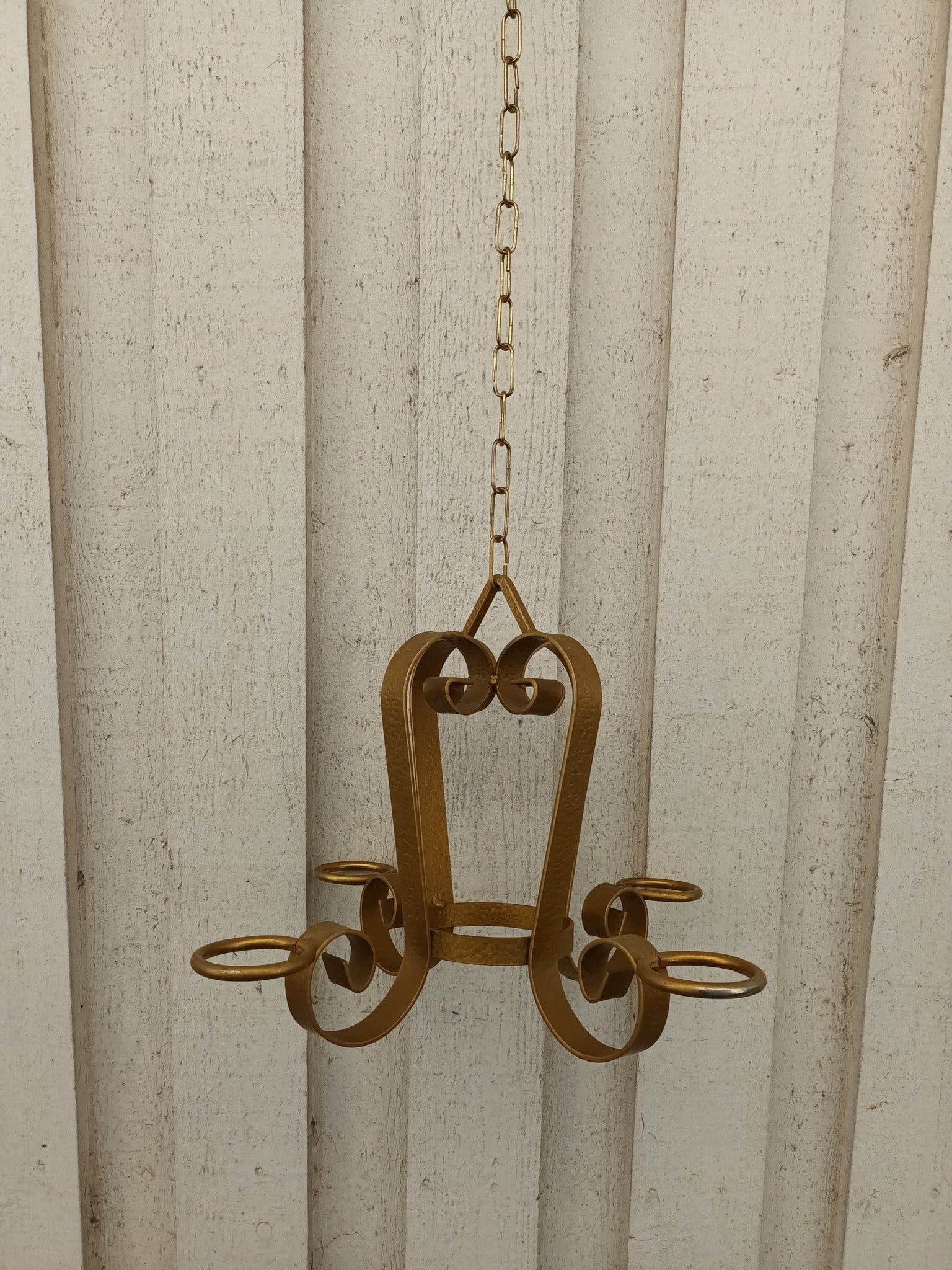 Gold-colored ceiling lamp available