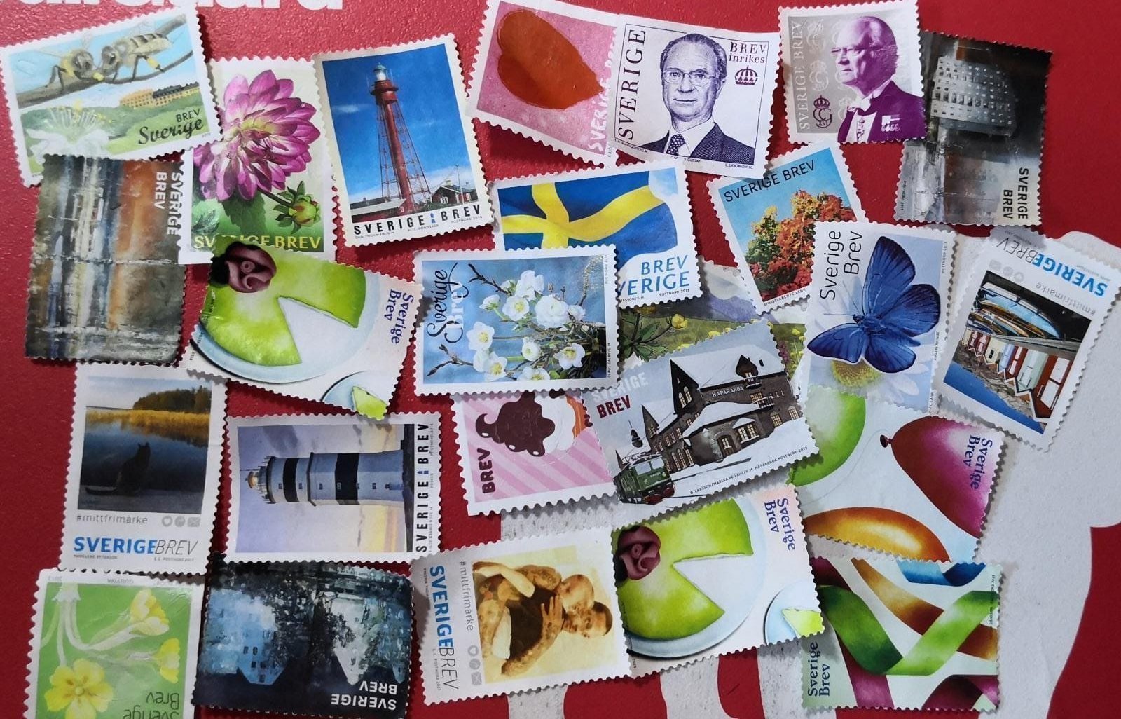 50 st frimärken inrikes brev utan lim (418132426) ᐈ Köp på