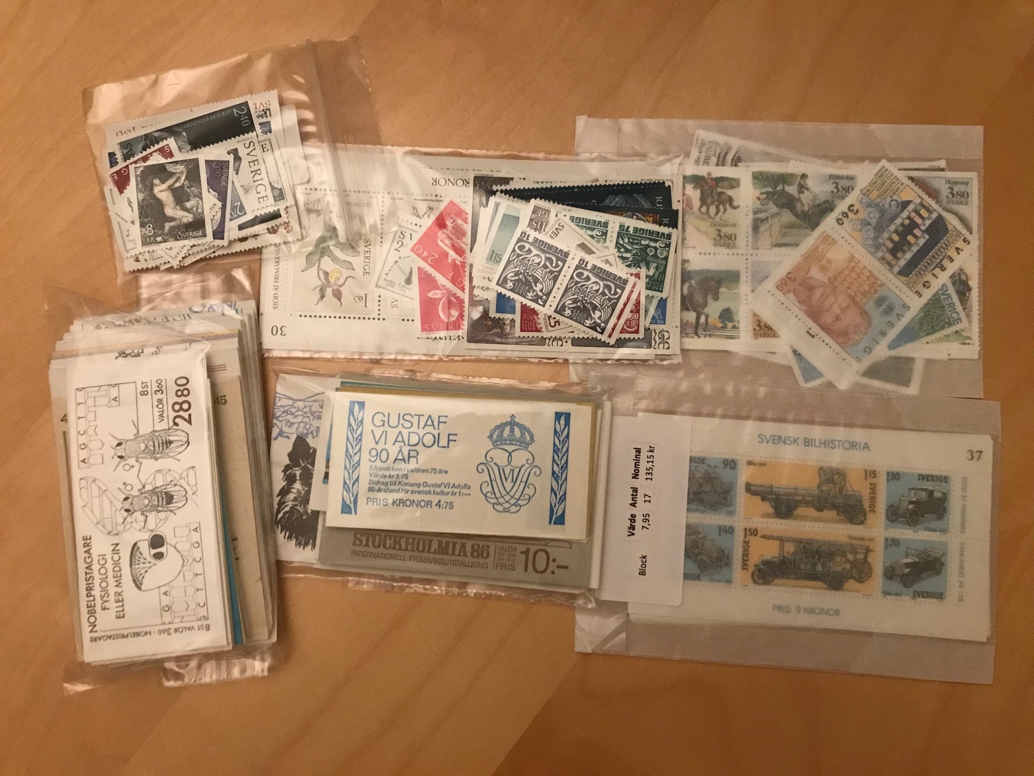 Nominal 1433 kr - postfriskt porto brev (436967629) ᐈ Köp på Tradera