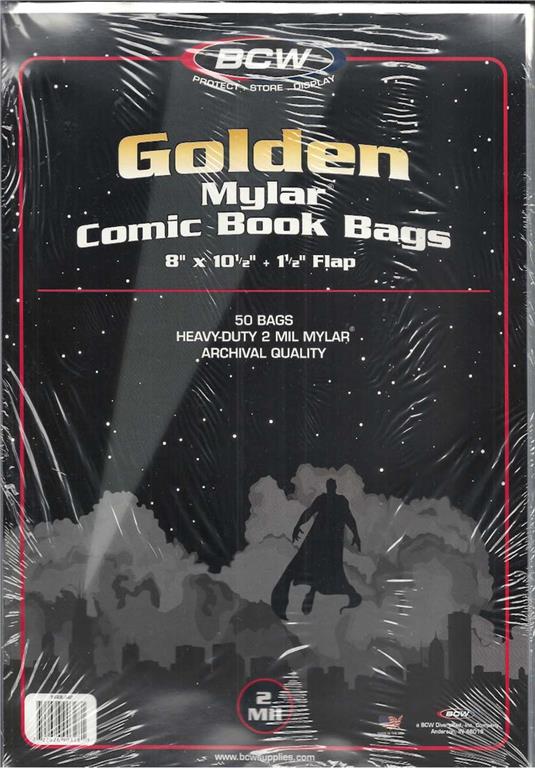 BCW Golden Mylar Comic Book Bags (50 st) (269024325) ᐈ Köp på Tradera