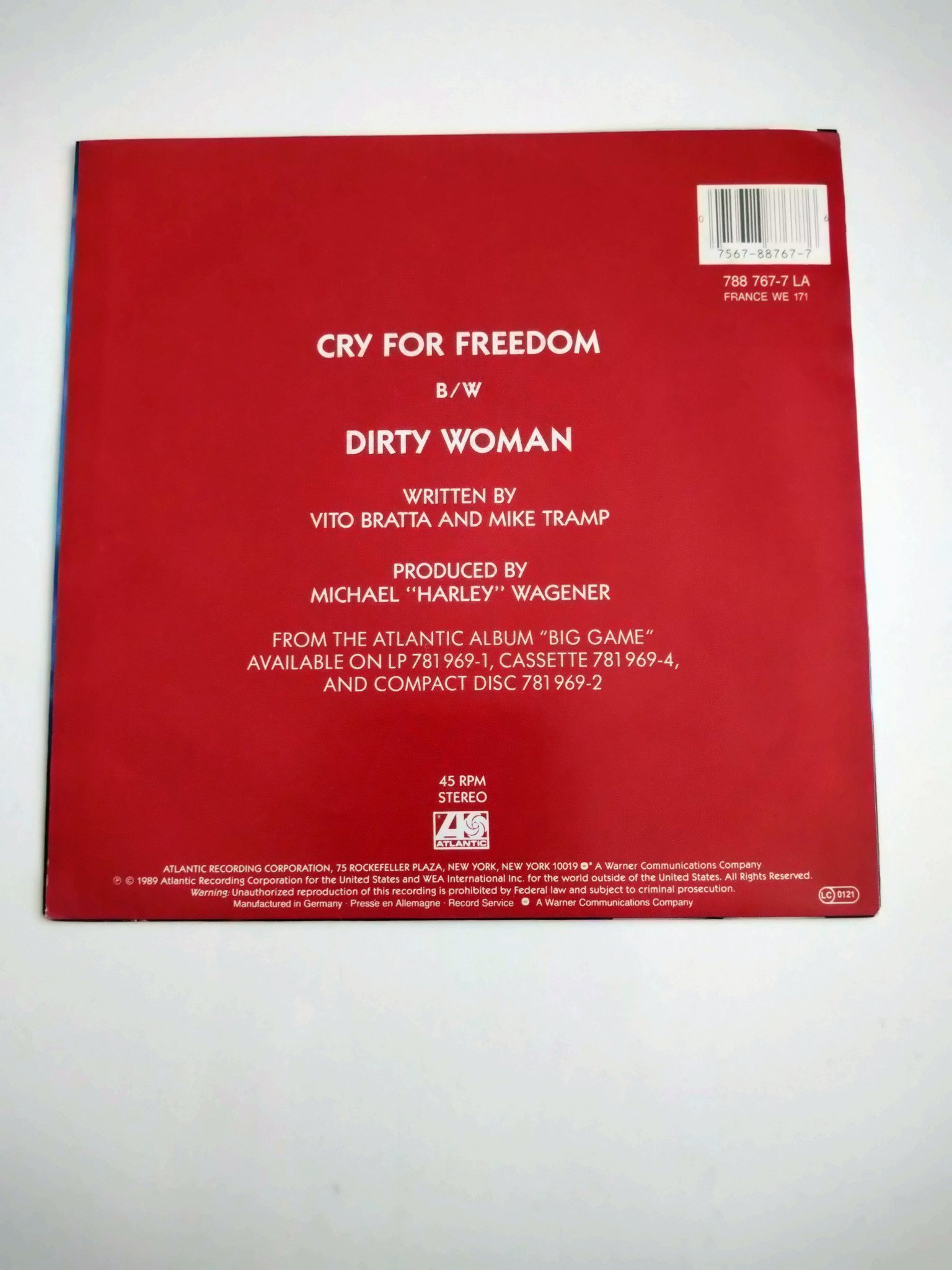 White Lion Cry for freedom vinyl 7 singel Köp på Tradera (599048594)
