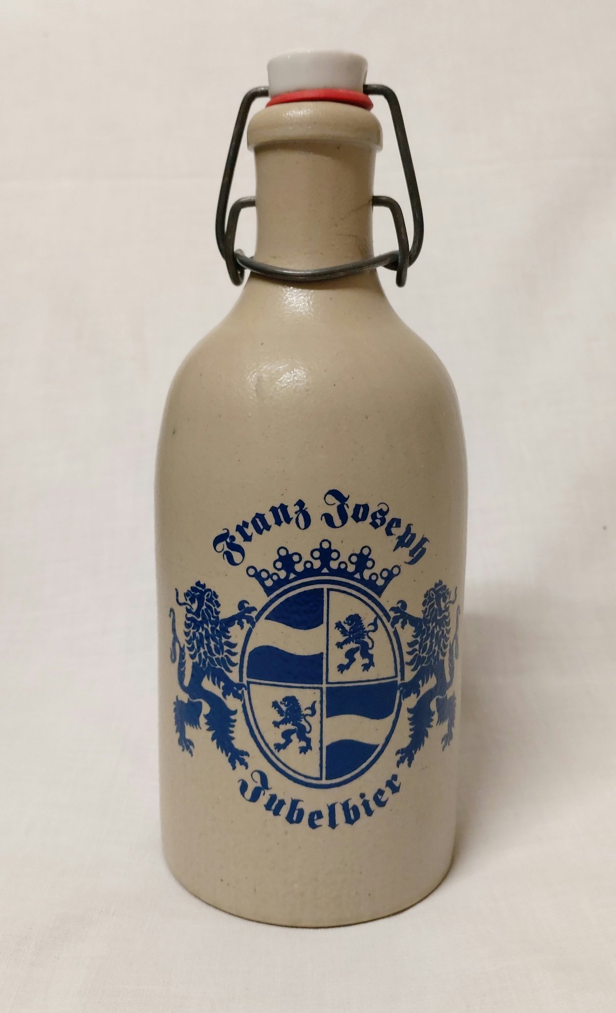 Franz Joseph Jubelbier, Tysk ölflaska i stengod.. Köp på Tradera