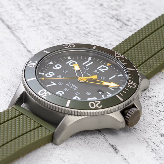 Timex Allied Coastline Green Militärklocka TW2R.. (408839977) á Köp pÃ¥ Tradera